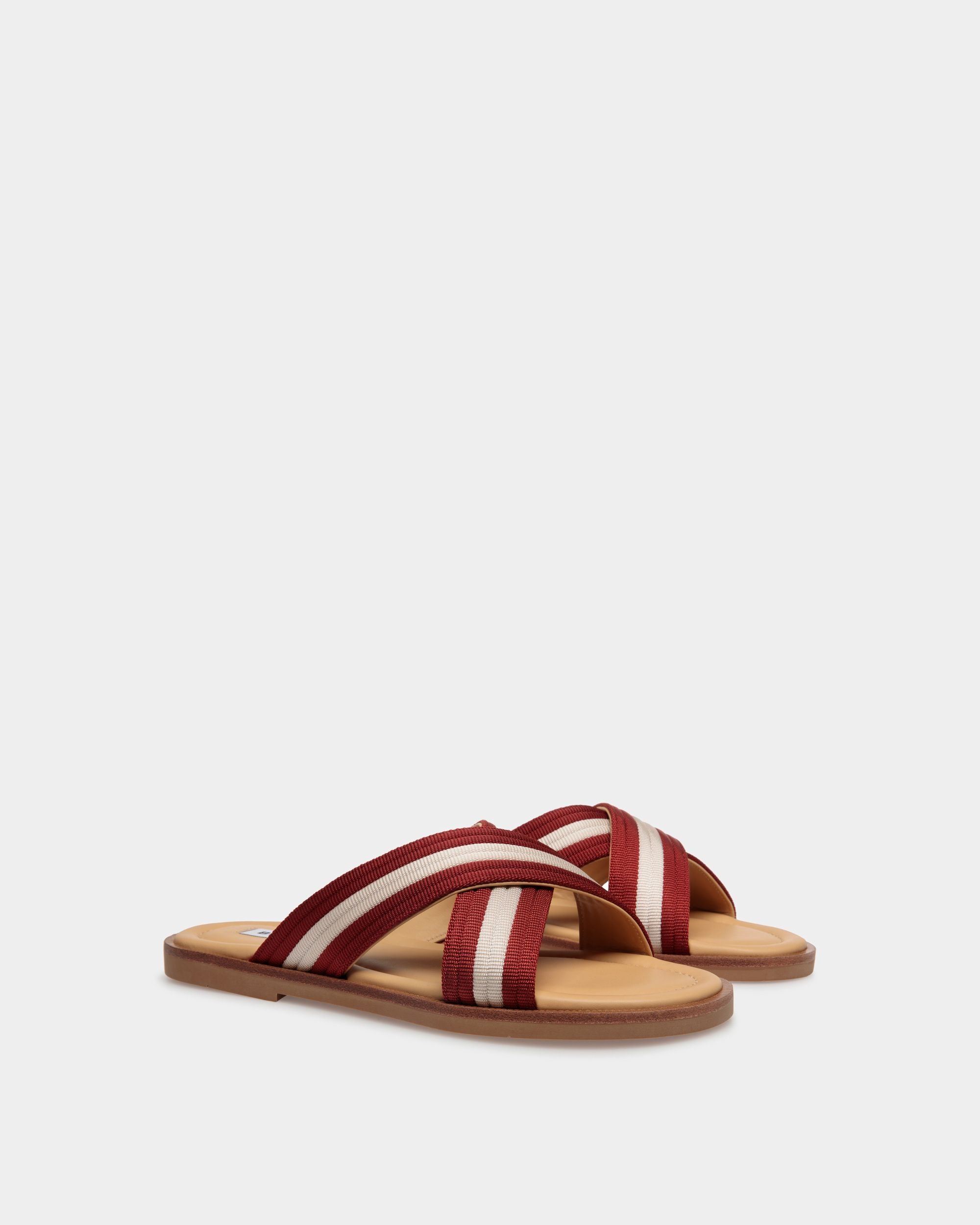 Sandalo Glide In Nylon Rosso E Bianco - Uomo - Bally - 02