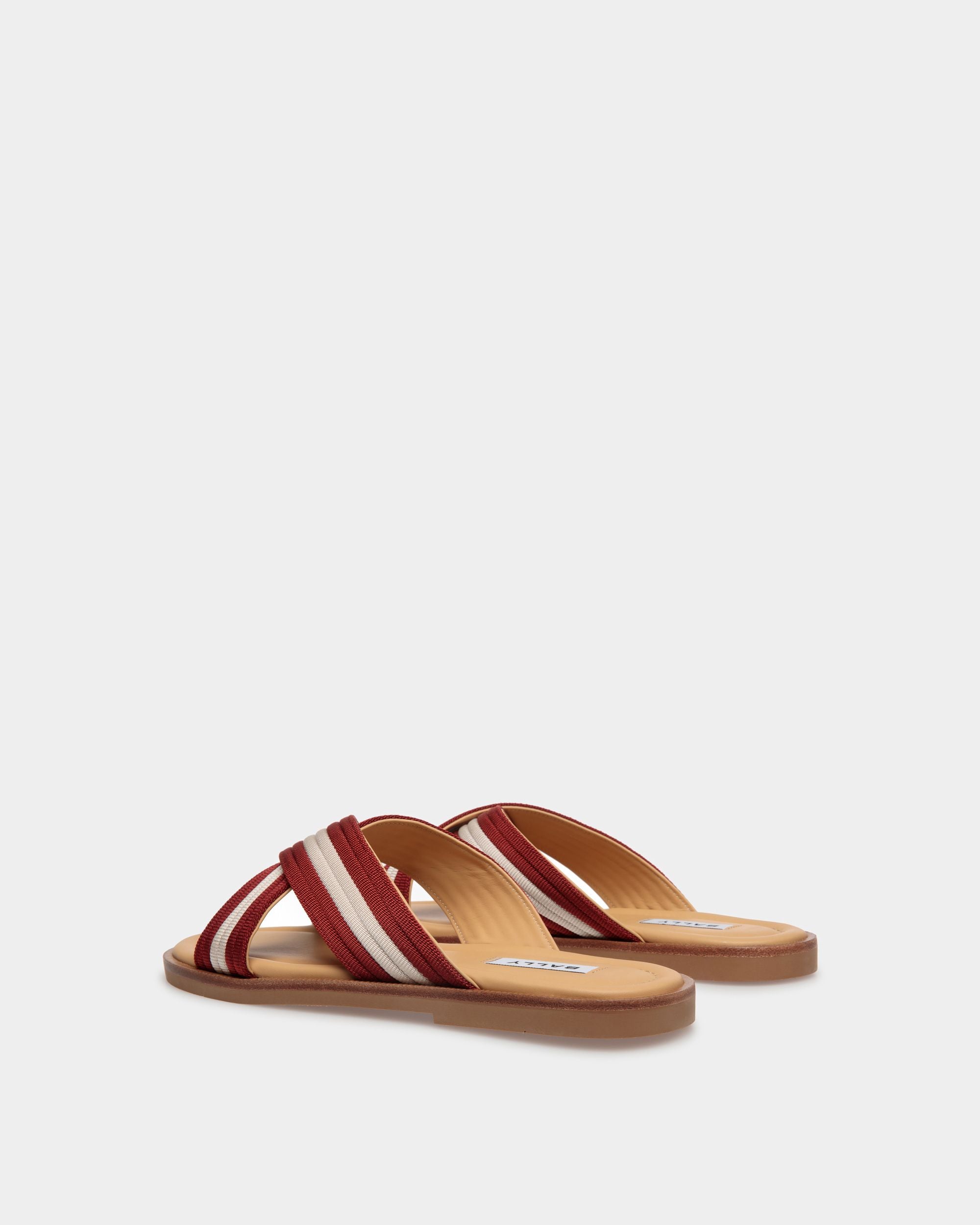 Sandalo Glide In Nylon Rosso E Bianco - Uomo - Bally - 03
