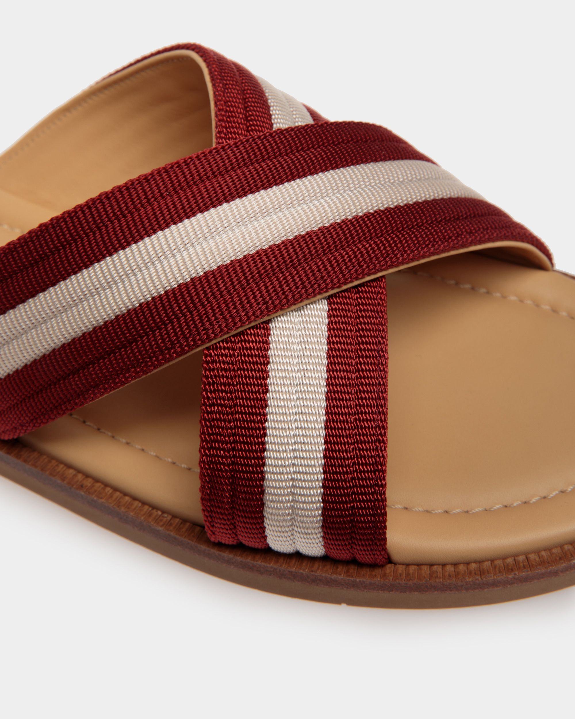 Sandalo Glide In Nylon Rosso E Bianco - Uomo - Bally - 04