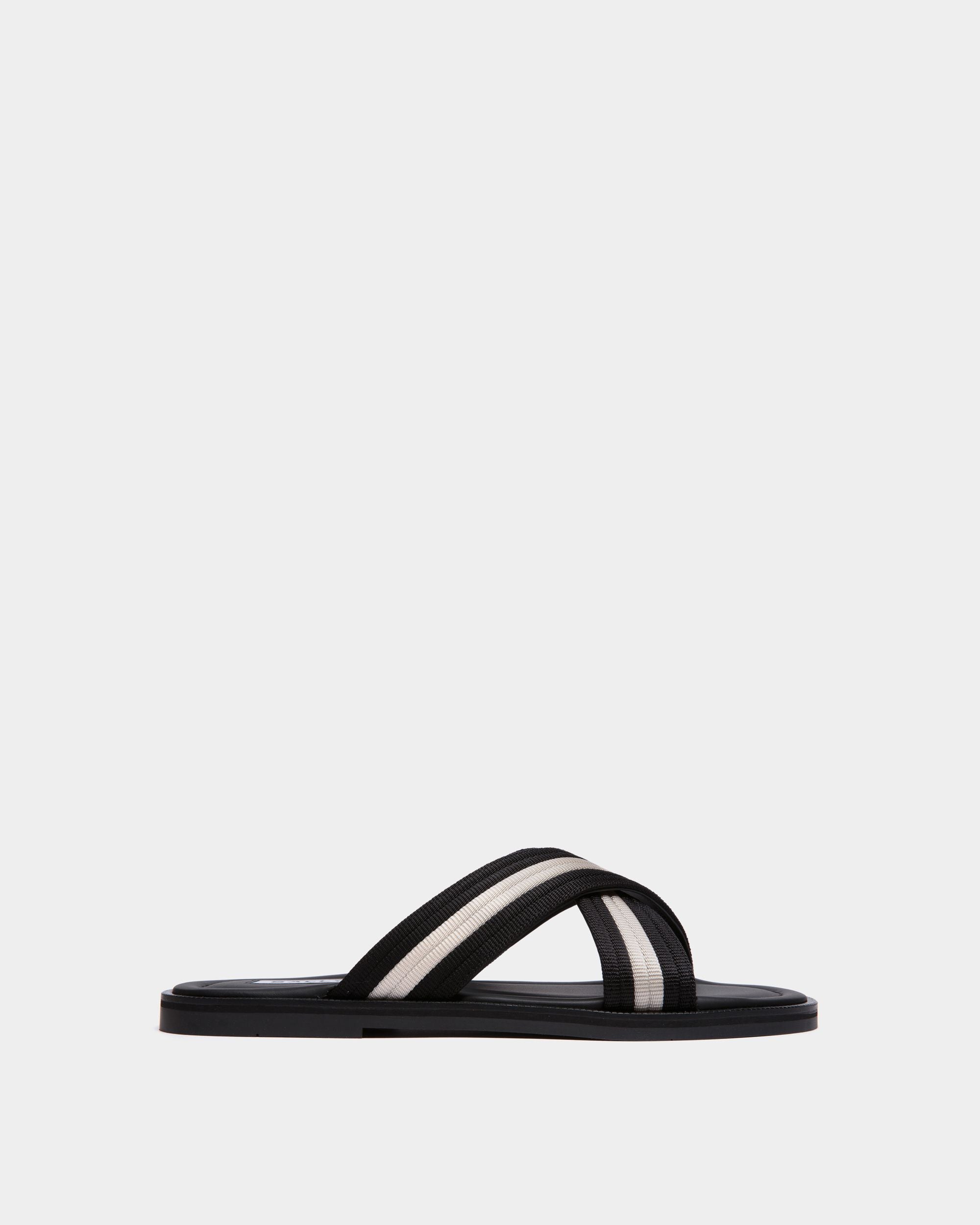Sandalo Glide In Nylon Bianco E Nero - Uomo - Bally - 01