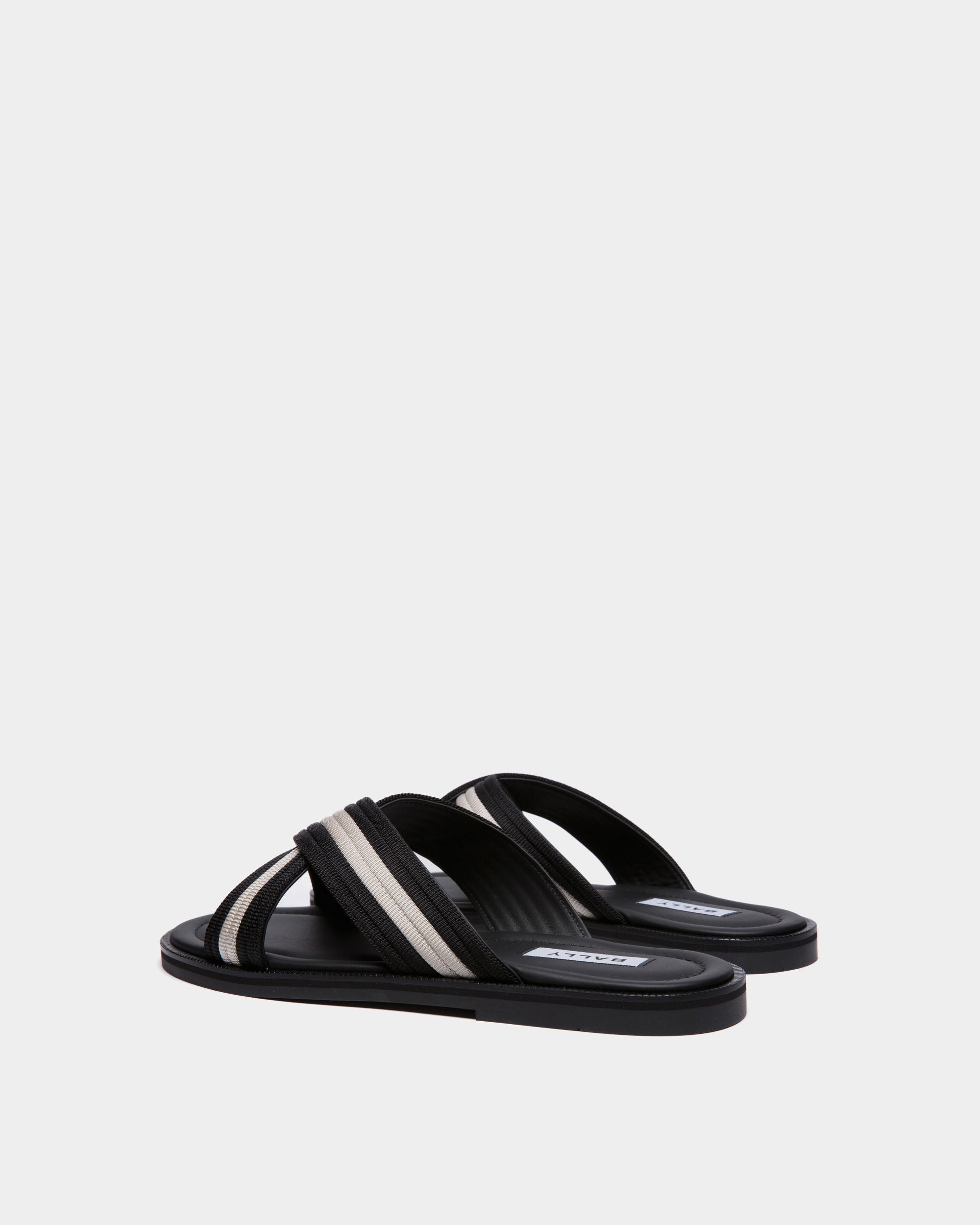 Sandalo Glide In Nylon Bianco E Nero - Uomo - Bally - 03