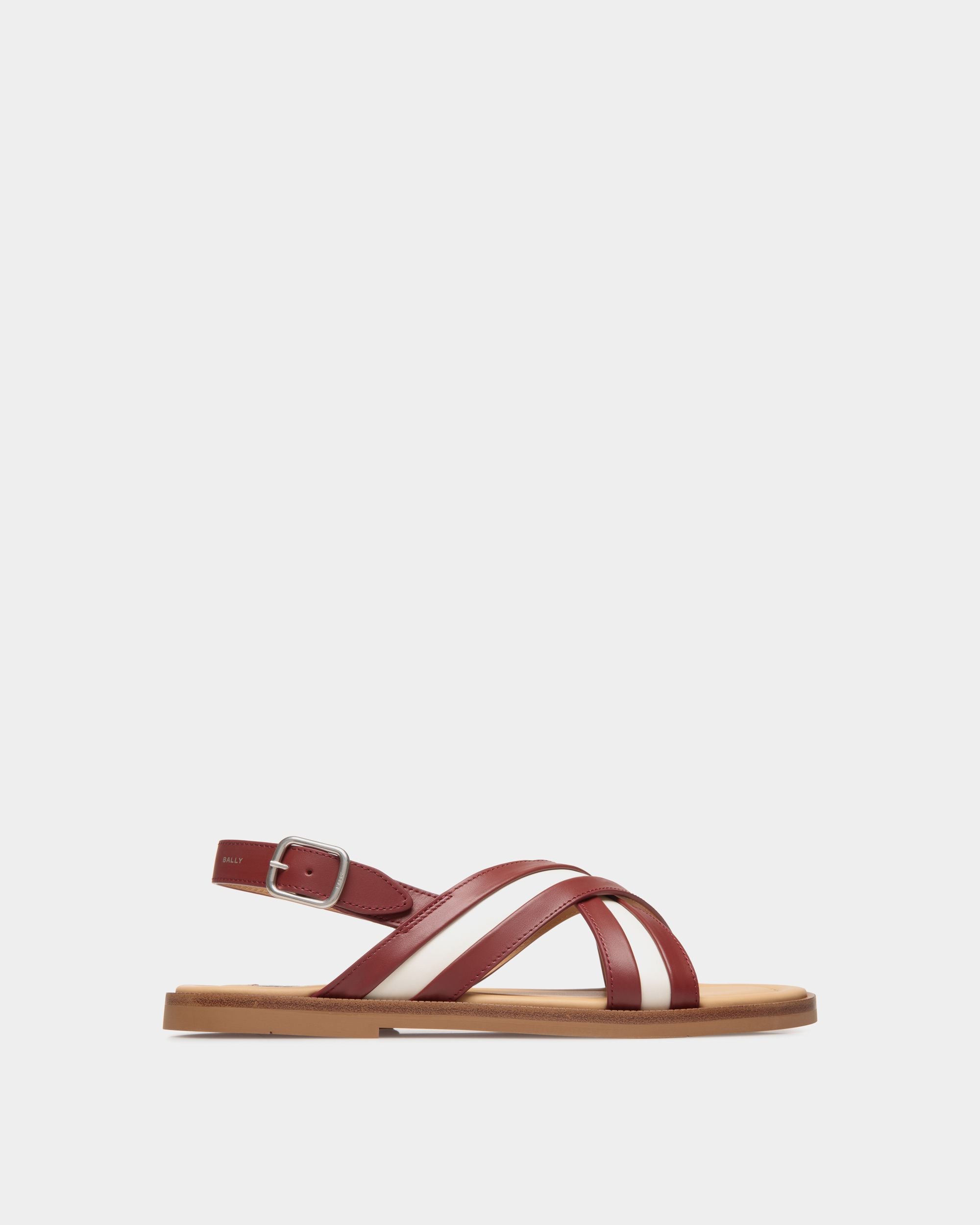 Sandalo Glide In Pelle Rossa E Bianca - Uomo - Bally - 01