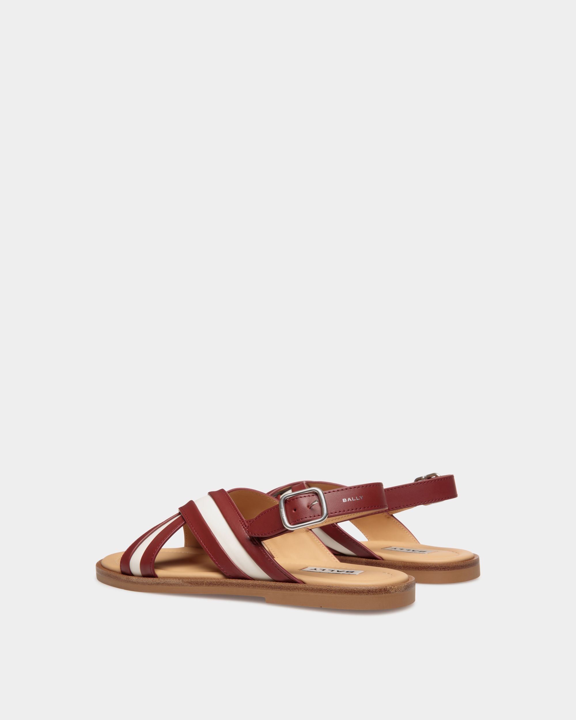 Sandalo Glide In Pelle Rossa E Bianca - Uomo - Bally - 03