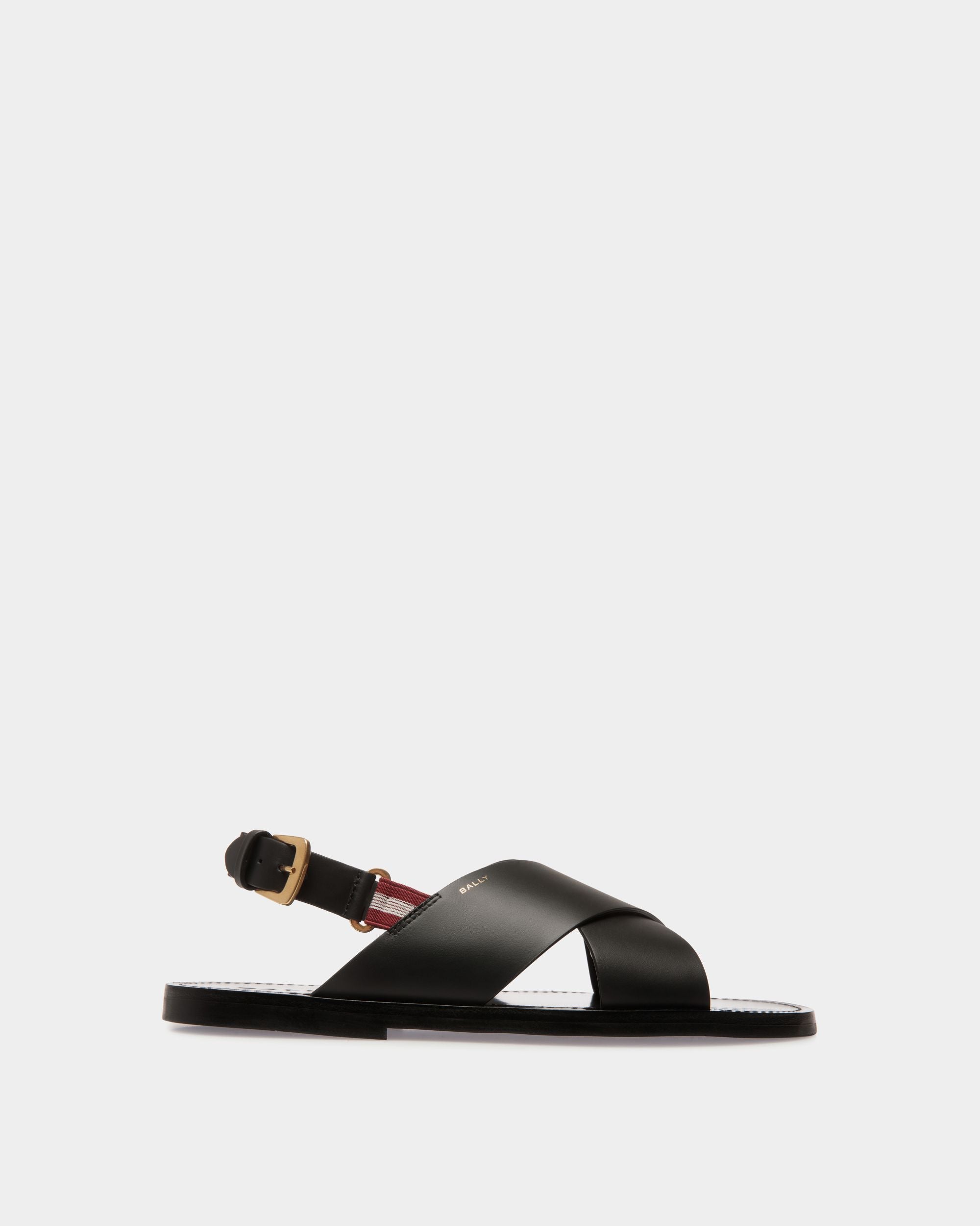Sandalo Chateau In Pelle Nera - Uomo - Bally - 01