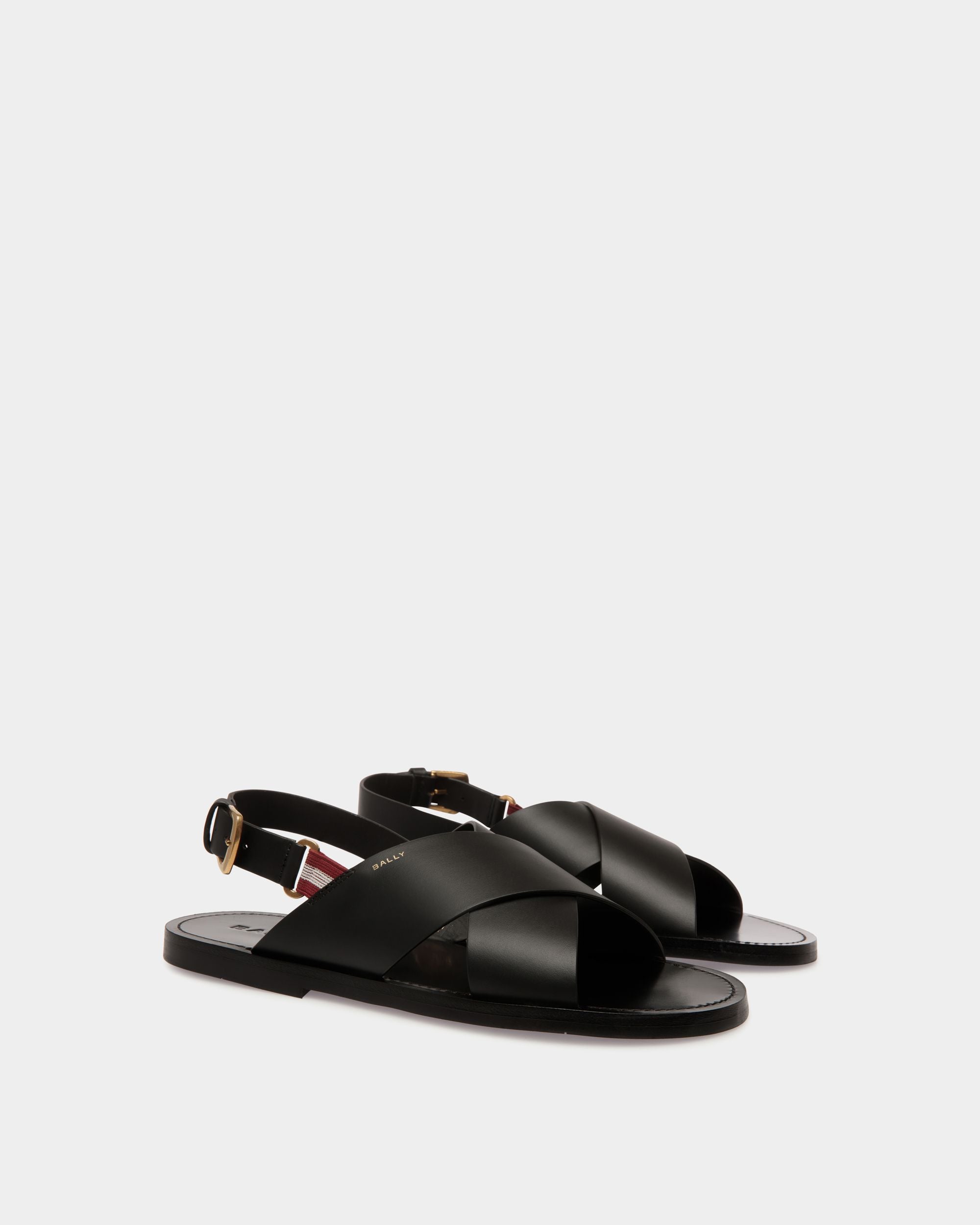 Sandalo Chateau In Pelle Nera - Uomo - Bally - 03