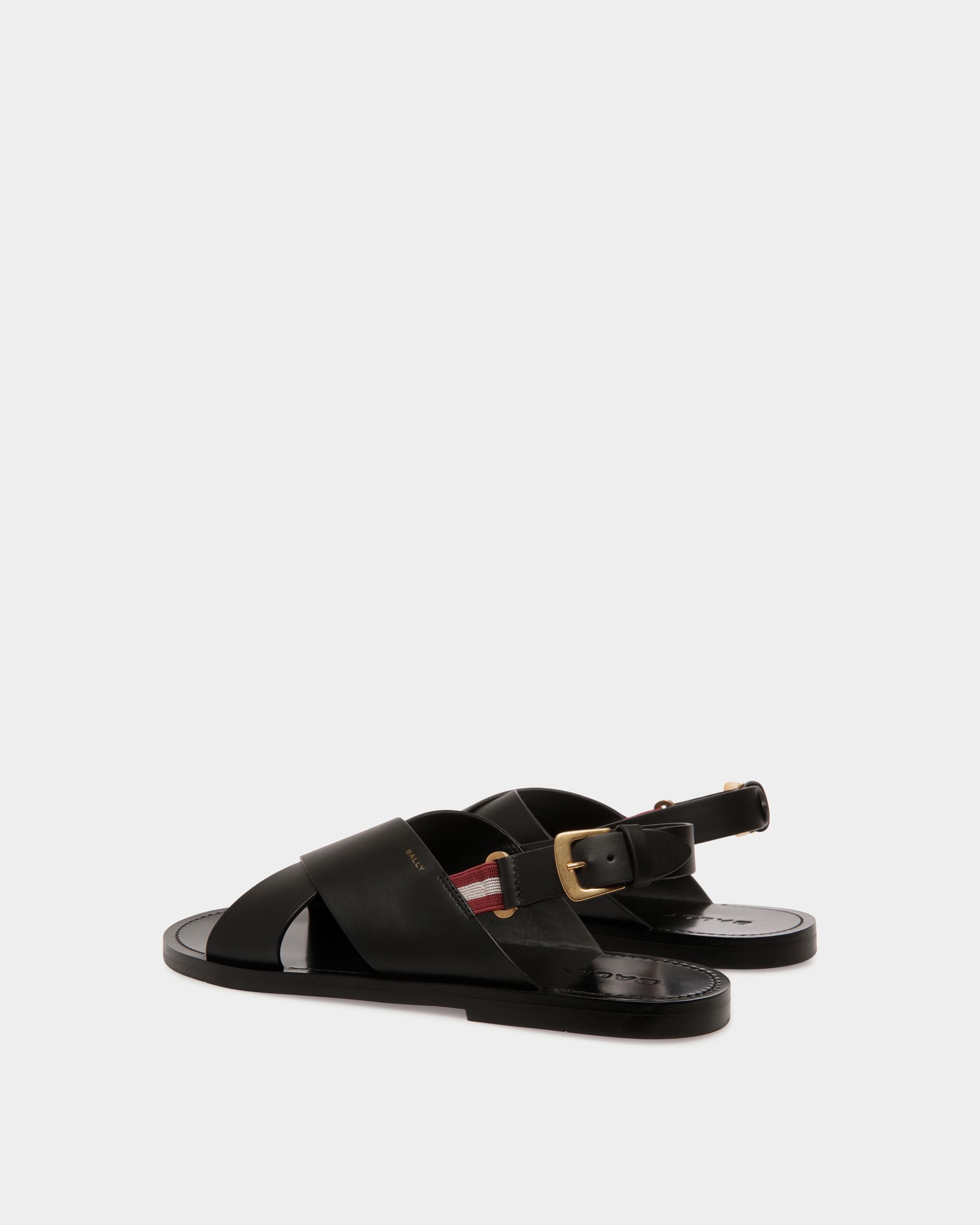 Sandalo Chateau In Pelle Nera - Uomo - Bally - 04