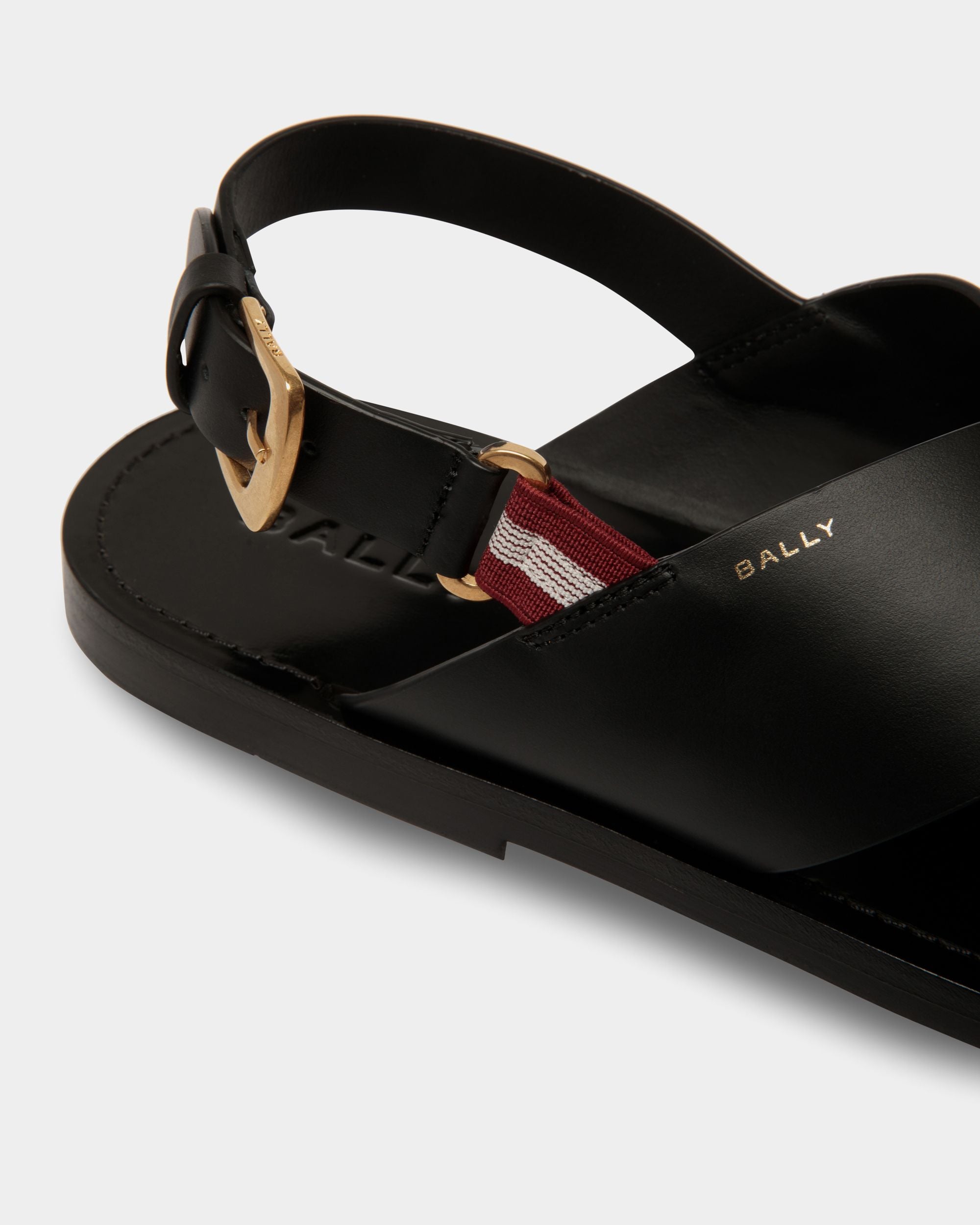 Sandalo Chateau In Pelle Nera - Uomo - Bally - 05