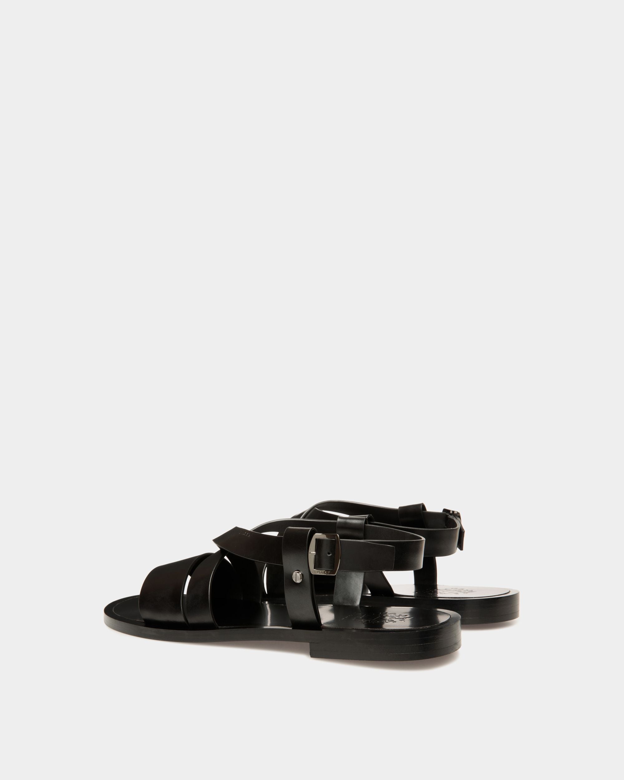 Sandalo Salis In Pelle Nera - Uomo - Bally - 04