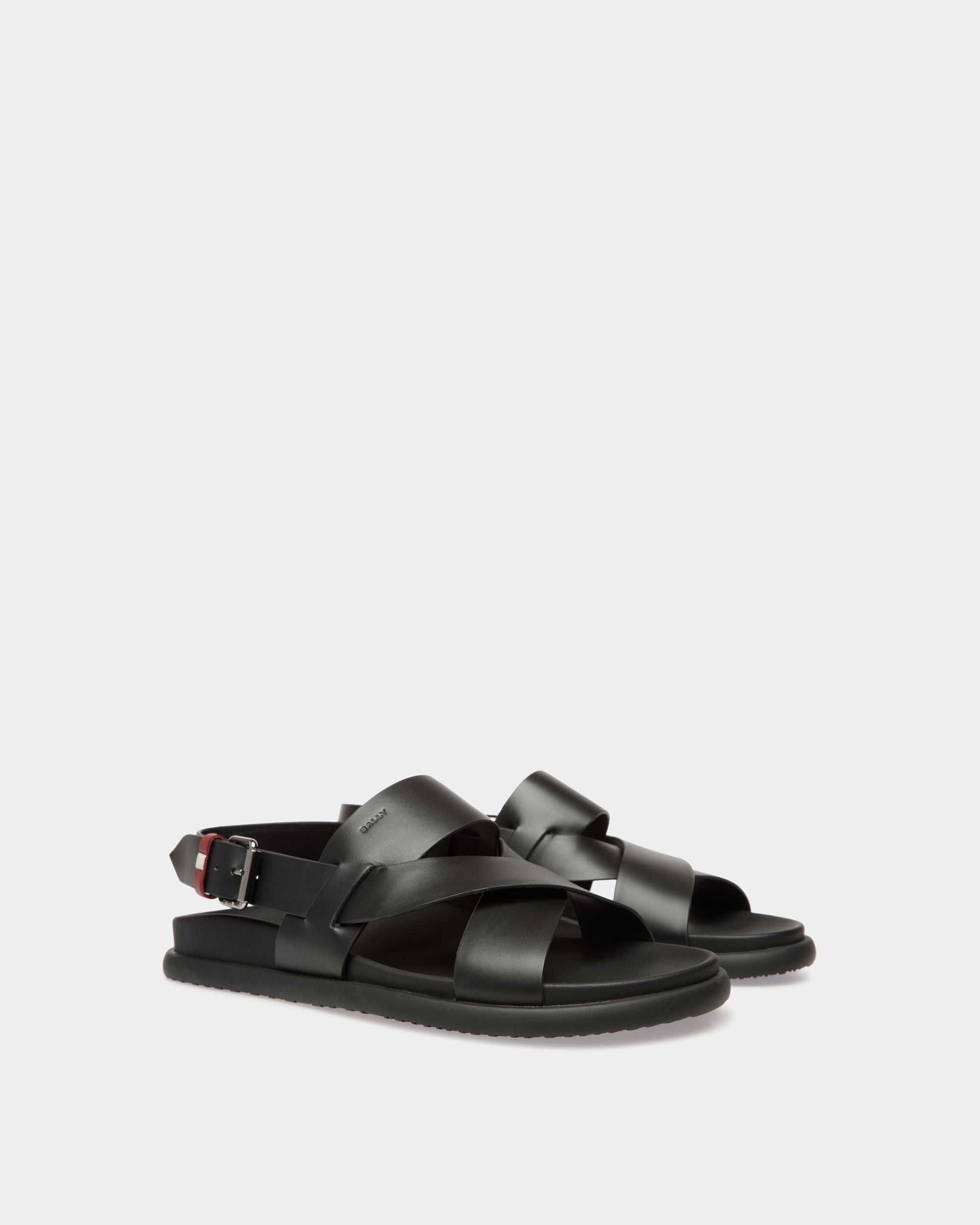 Sandalo Newport In Pelle Nera - Uomo - Bally - 03
