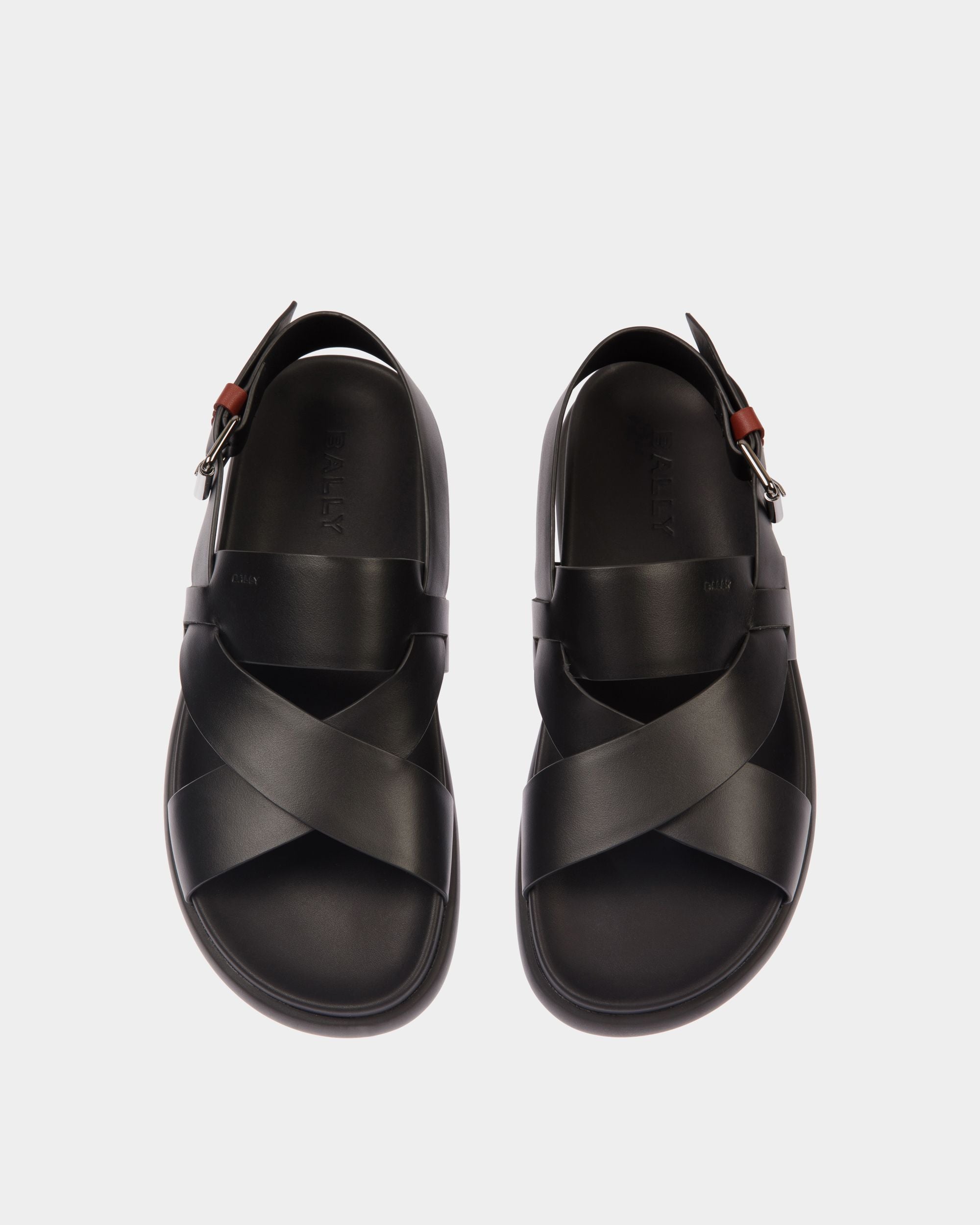 Sandalo Newport In Pelle Nera - Uomo - Bally - 05