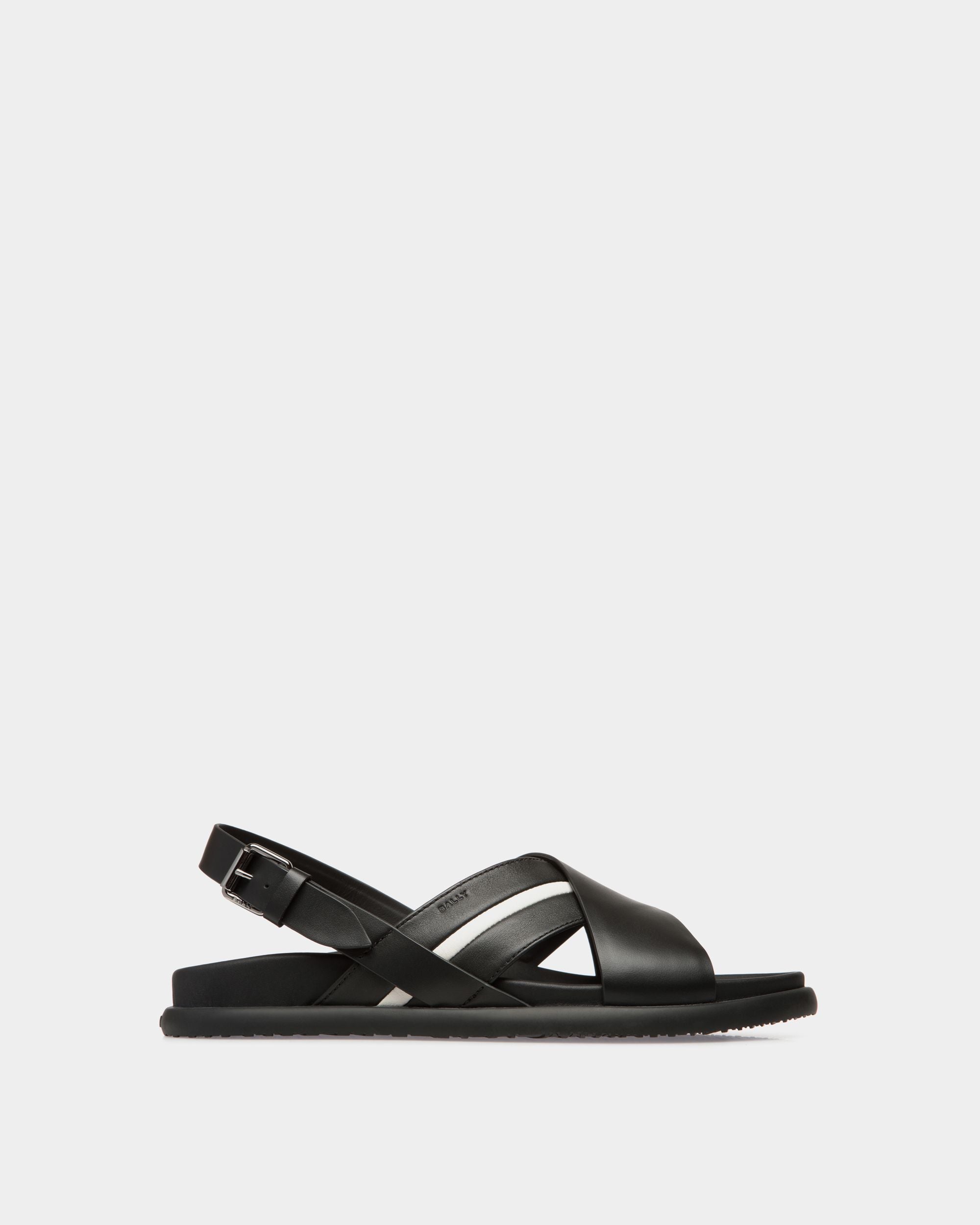 Sandalo Newport In Pelle Nera - Uomo - Bally - 01