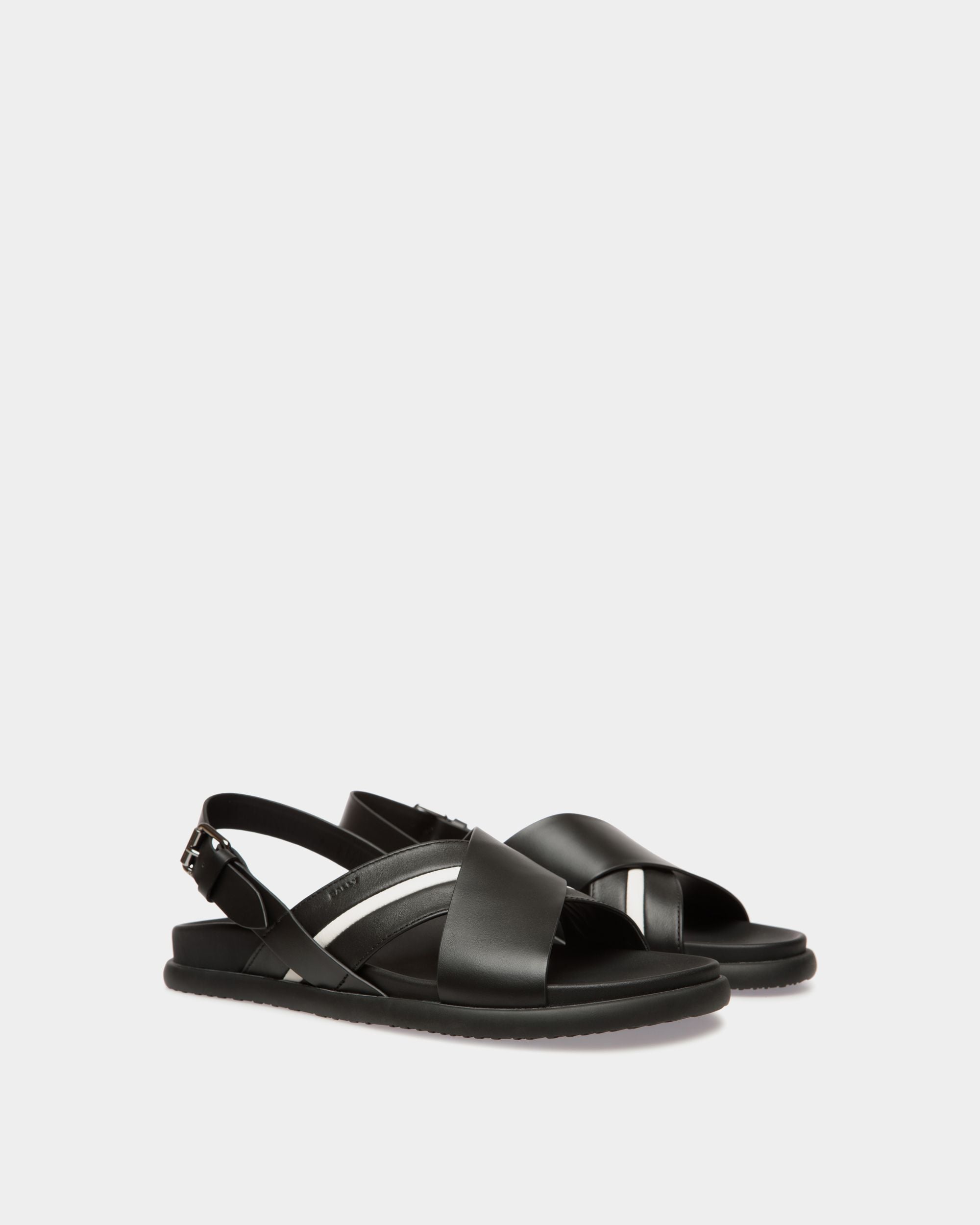 Sandalo Newport In Pelle Nera - Uomo - Bally - 03
