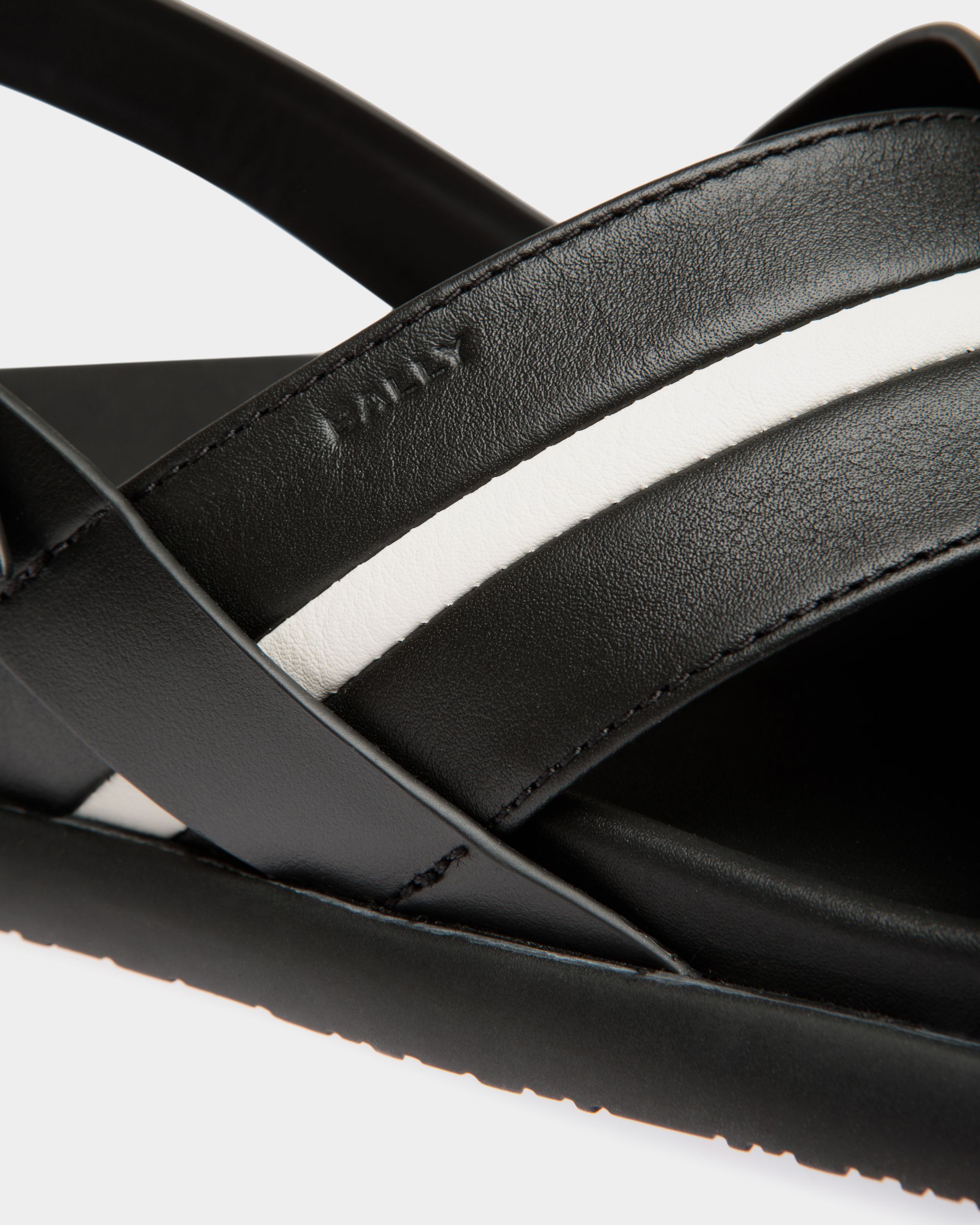 Sandalo Newport In Pelle Nera - Uomo - Bally - 06