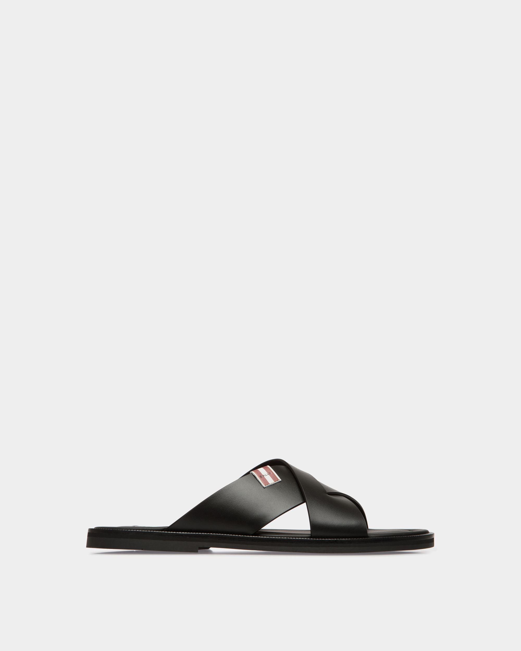 Sandalo Glide In Pelle Nera - Uomo - Bally - 01