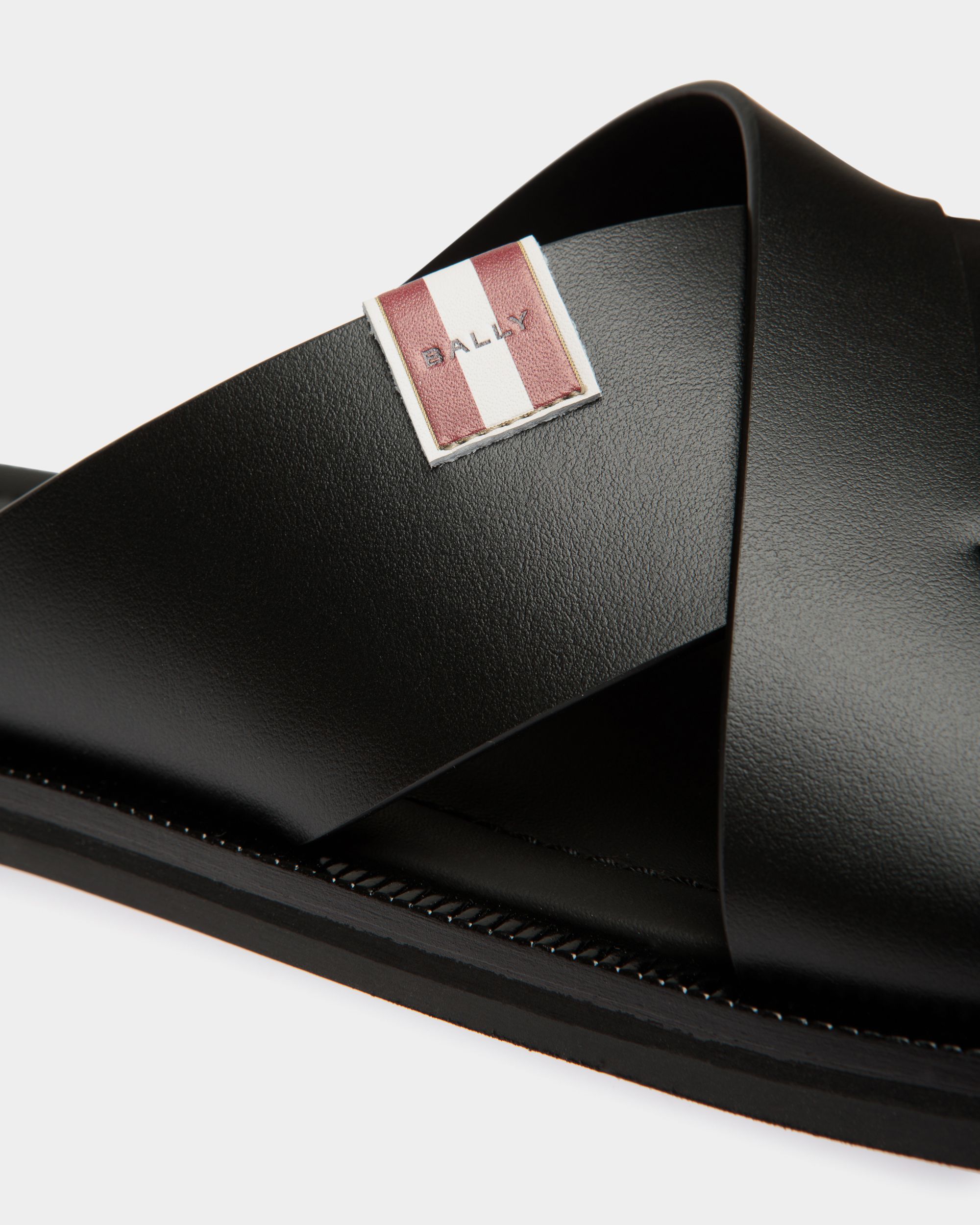 Sandalo Glide In Pelle Nera - Uomo - Bally - 05