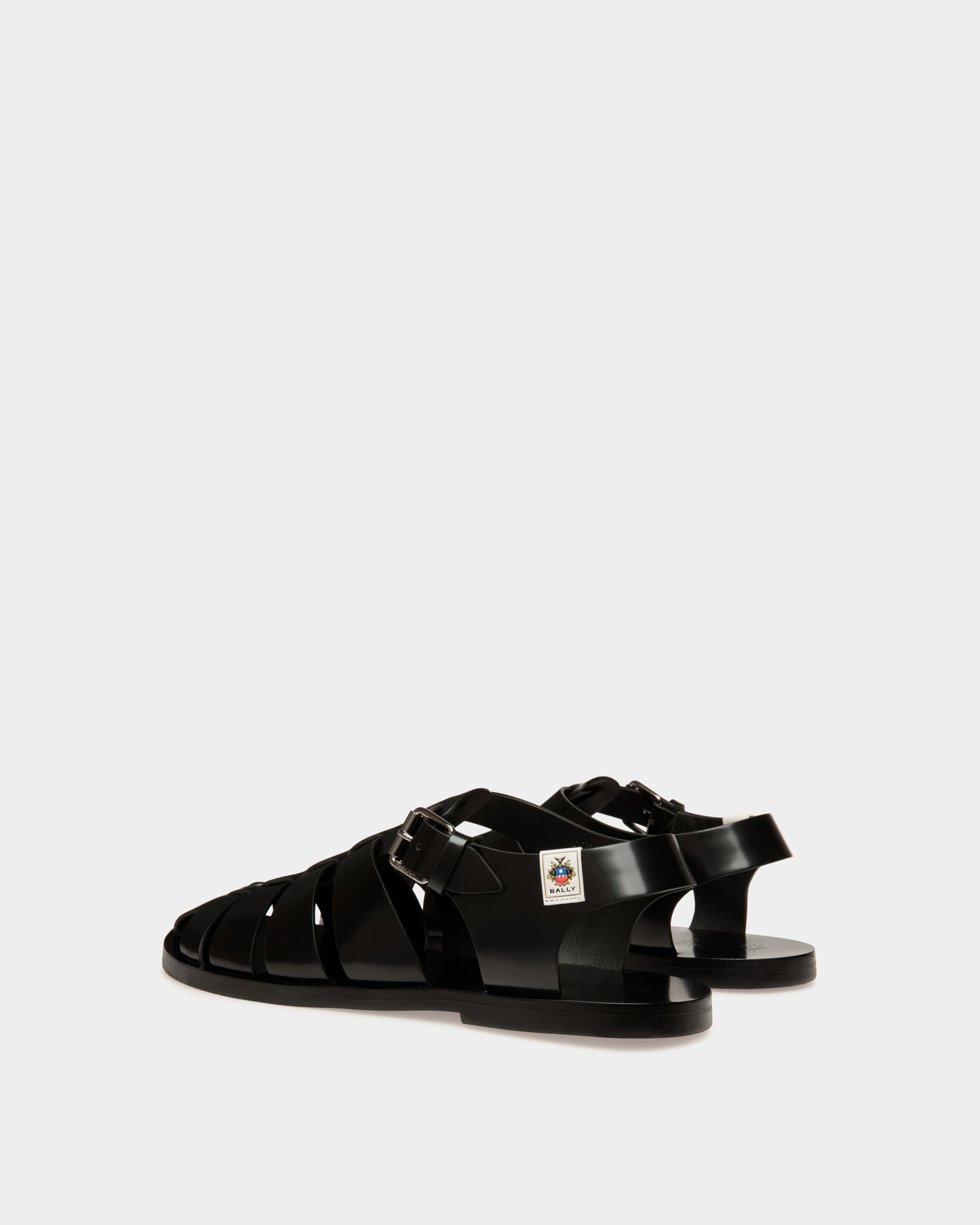 Sandalo Chateau In Pelle Nera - Uomo - Bally - 04