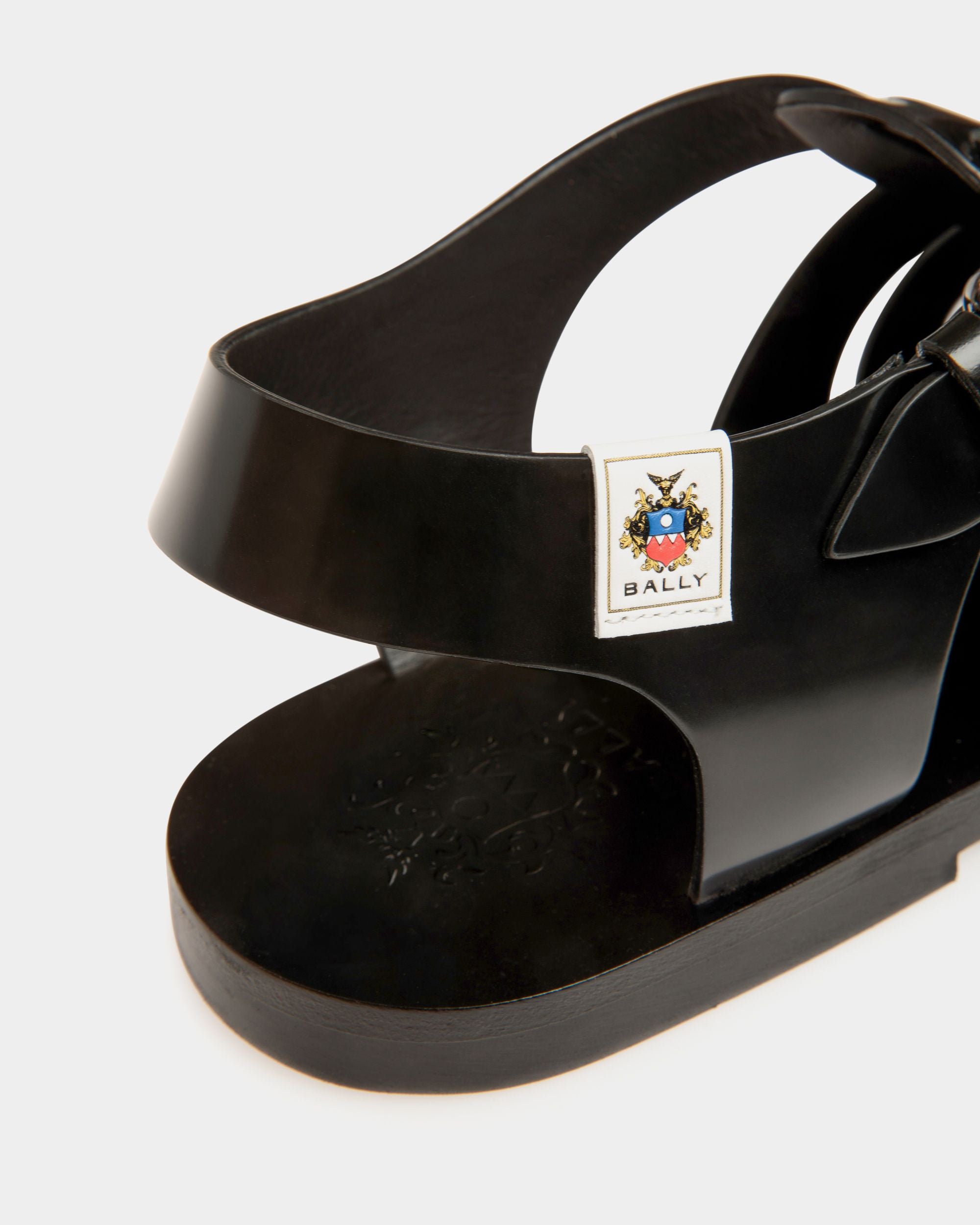 Sandalo Chateau In Pelle Nera - Uomo - Bally - 06