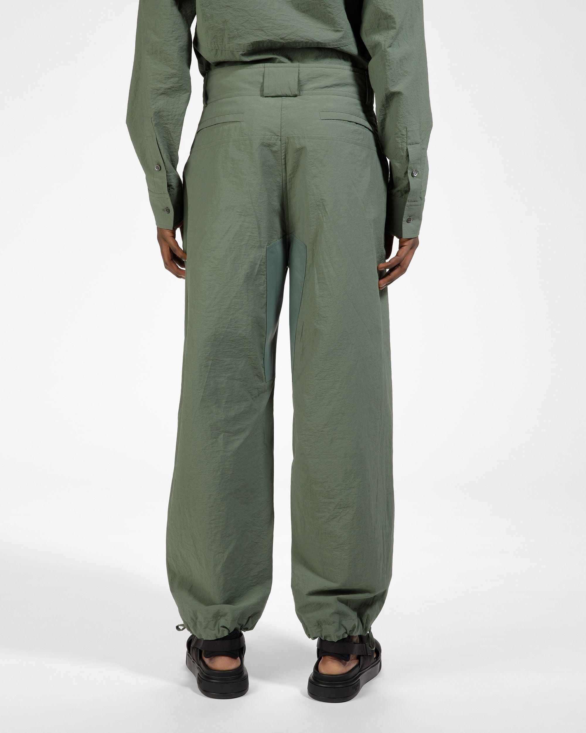 Pantalone Effetto Stropicciato In Misto Cotone Verde Salvia - Uomo - Bally - 02