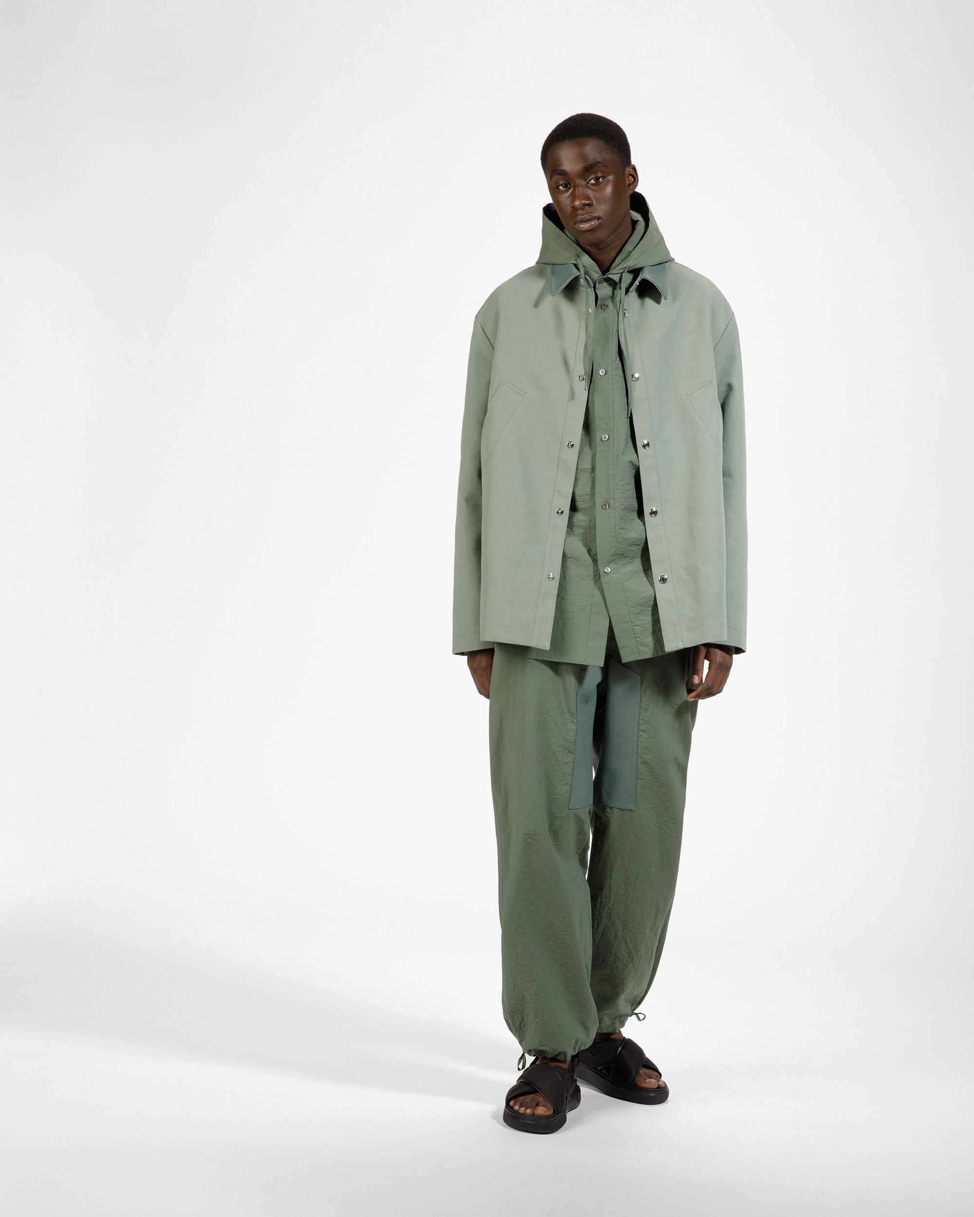 Pantalone Effetto Stropicciato In Misto Cotone Verde Salvia - Uomo - Bally - 04