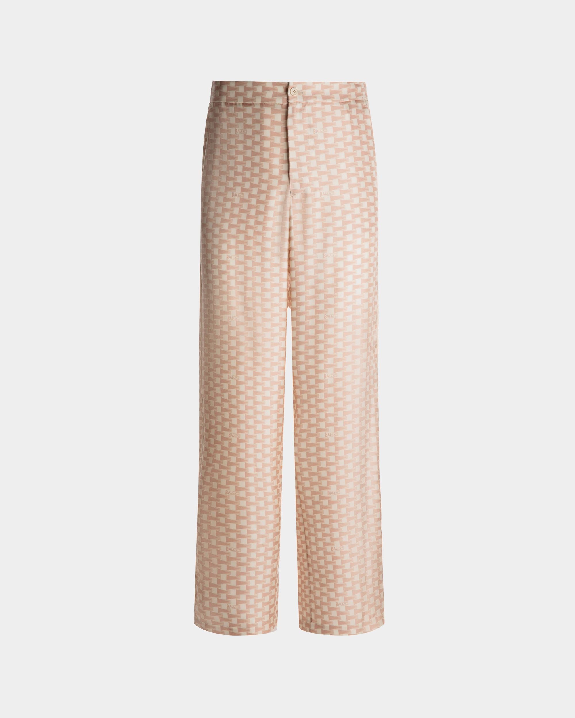 Pantalone Stampa Pennant In Seta Dusty Petal - Uomo - Bally - 01