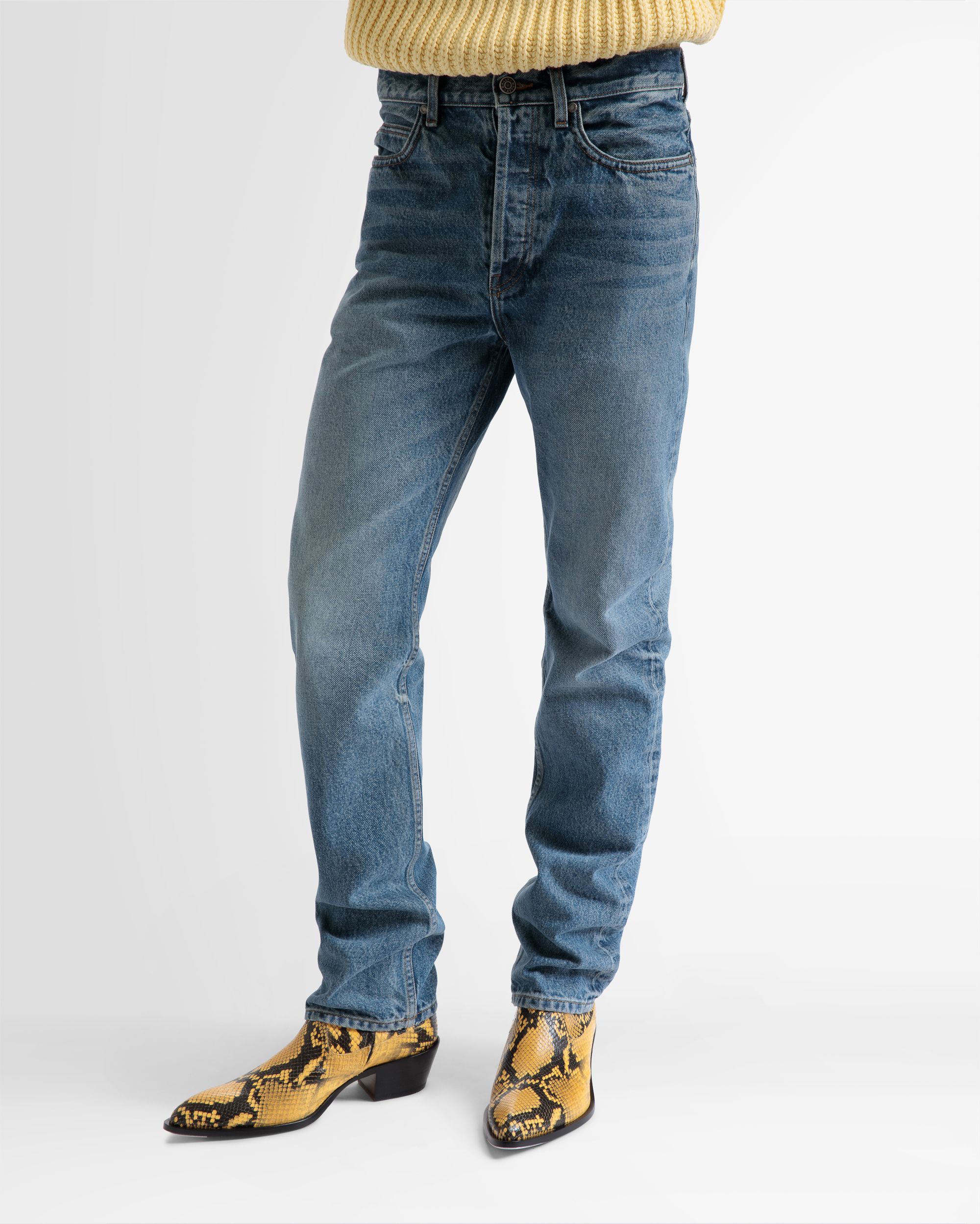 Pantalone A Gamba Dritta In Blu Denim - Uomo - Bally - 03