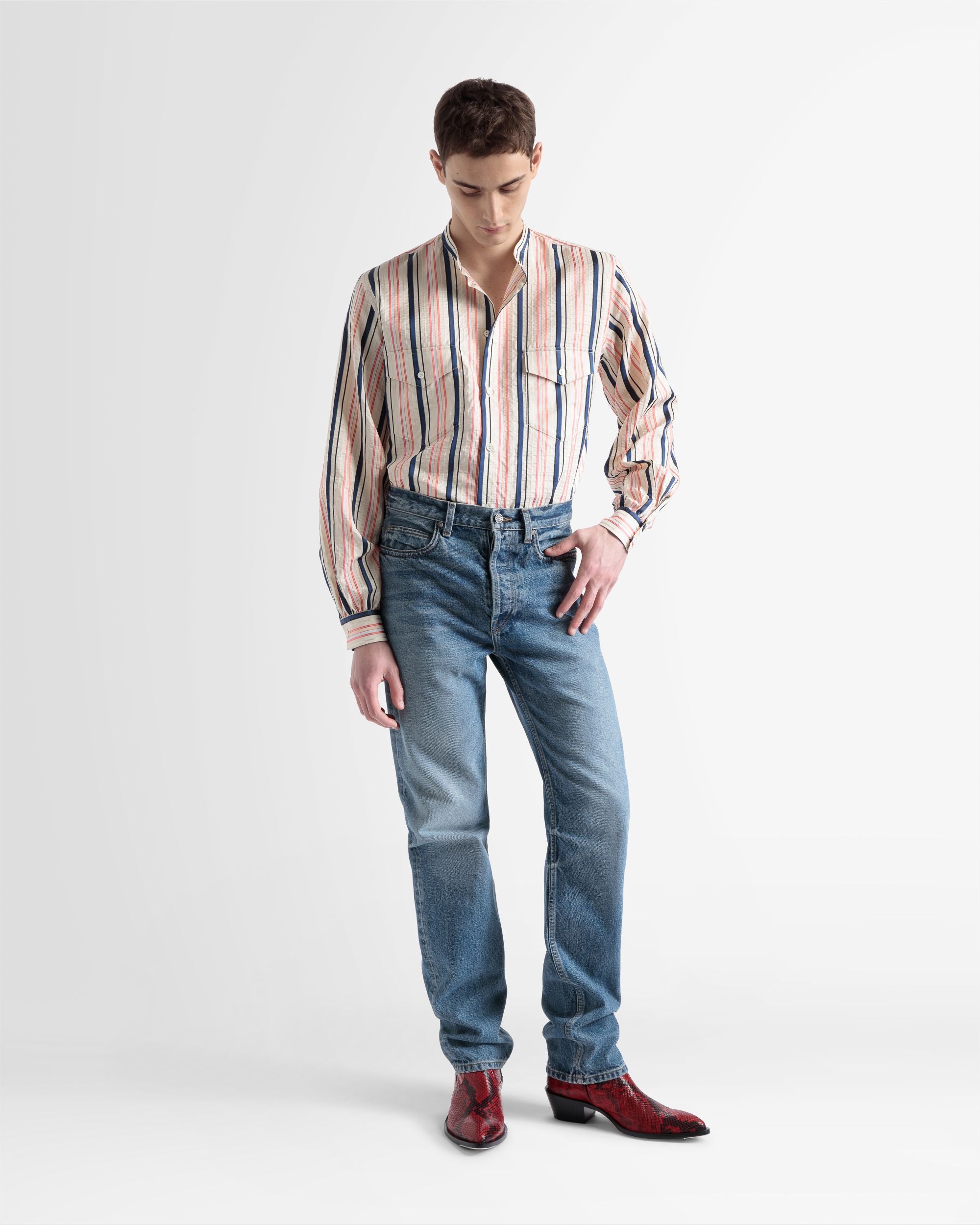 Pantalone Svasato In Blu Denim - Uomo - Bally - 02