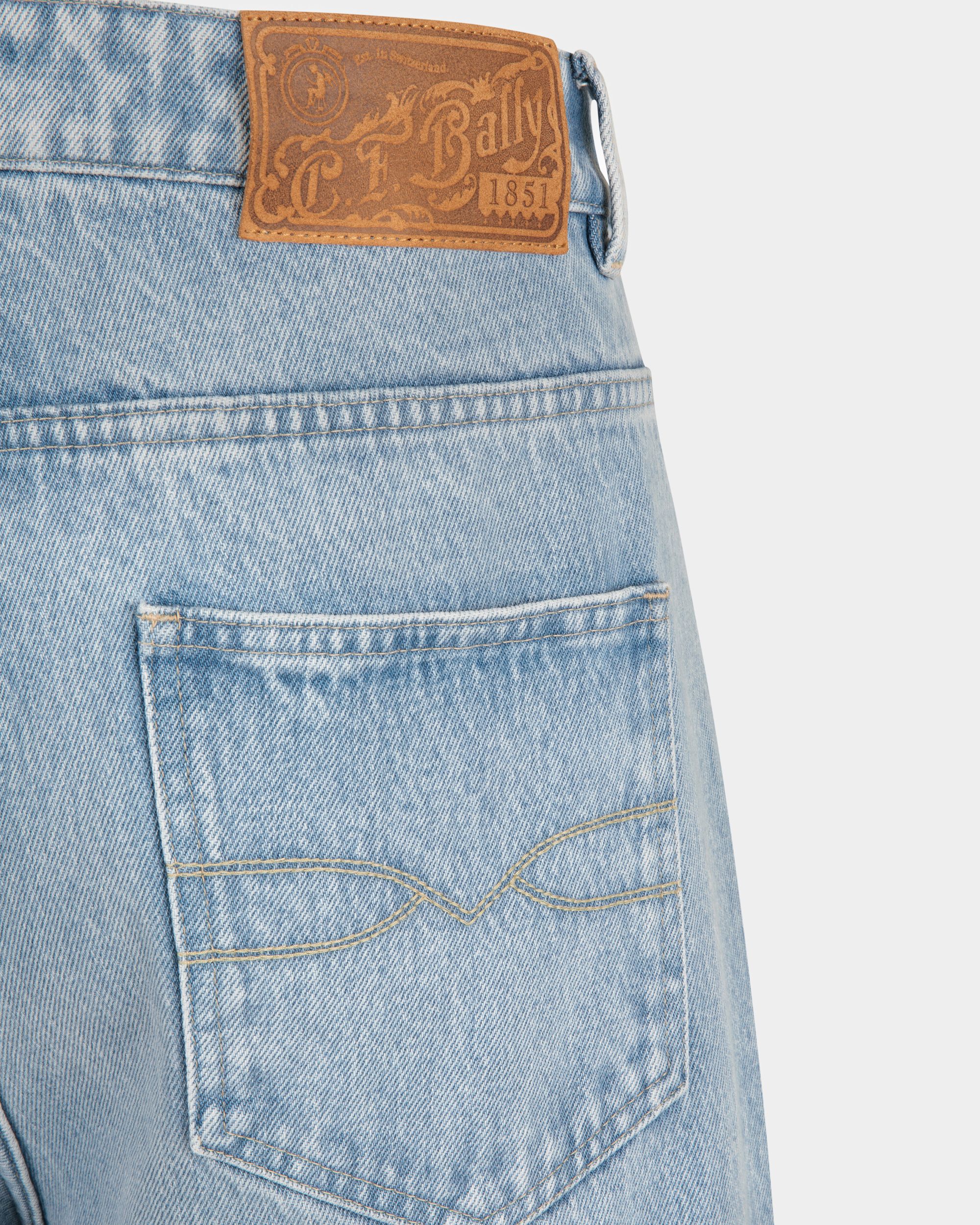 Pantalone Relaxed In Cotone Denim Indaco Chiaro - Uomo - Bally - 02