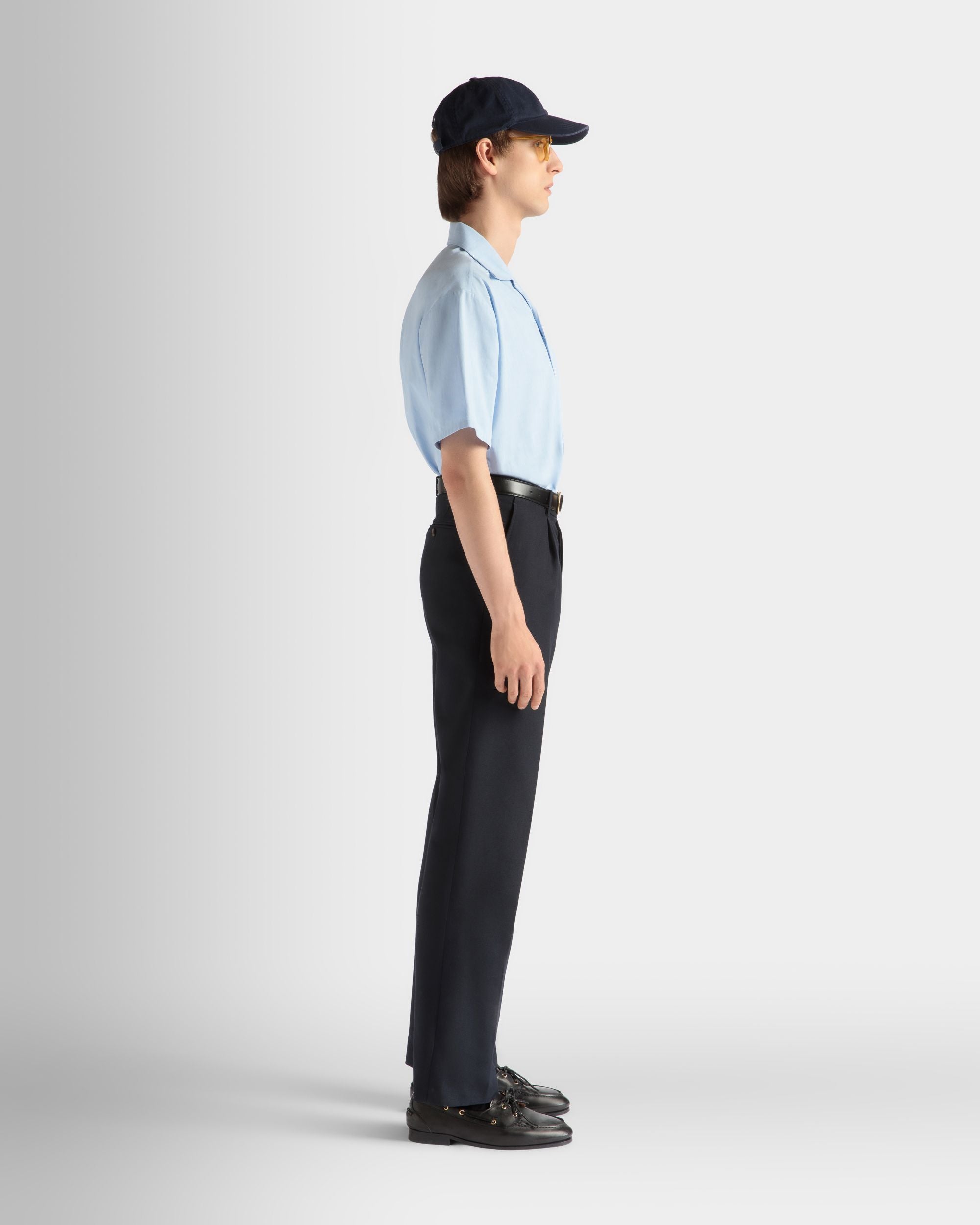 Pantalone In Misto Lana Navy Blue - Uomo - Bally - 05