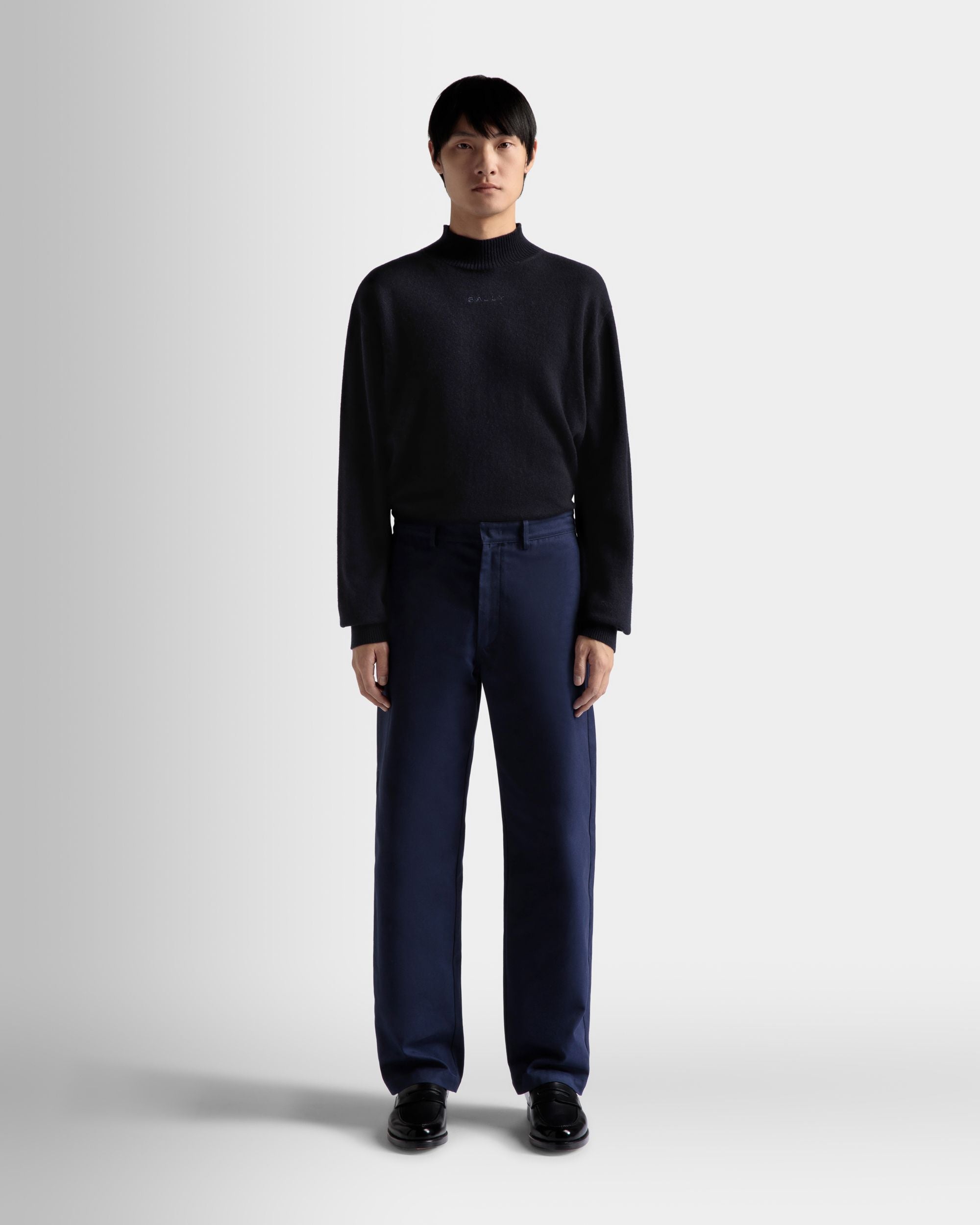 Pantalone In Cotone Blu Scuro - Uomo - Bally - 02