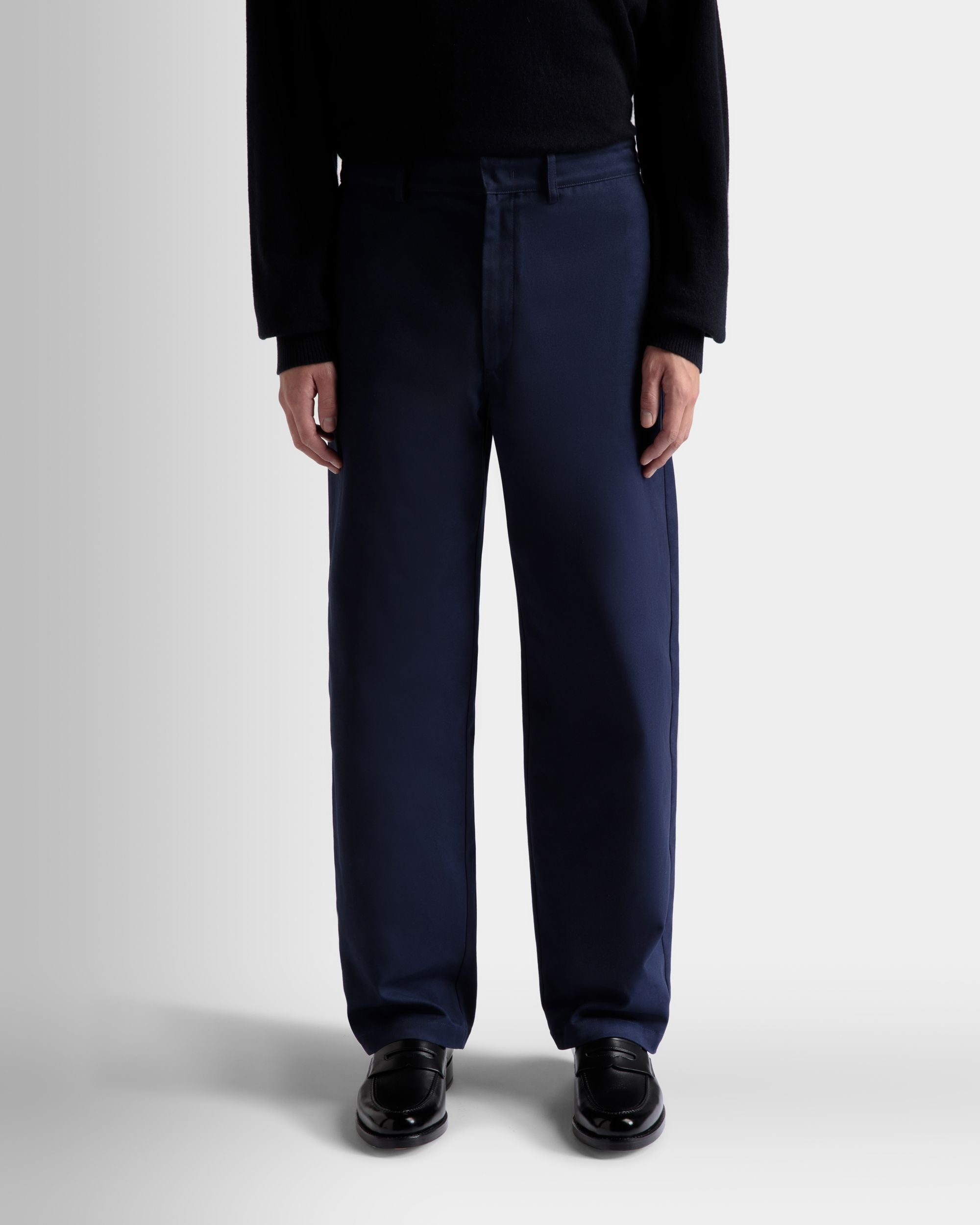 Pantalone In Cotone Blu Scuro - Uomo - Bally - 03