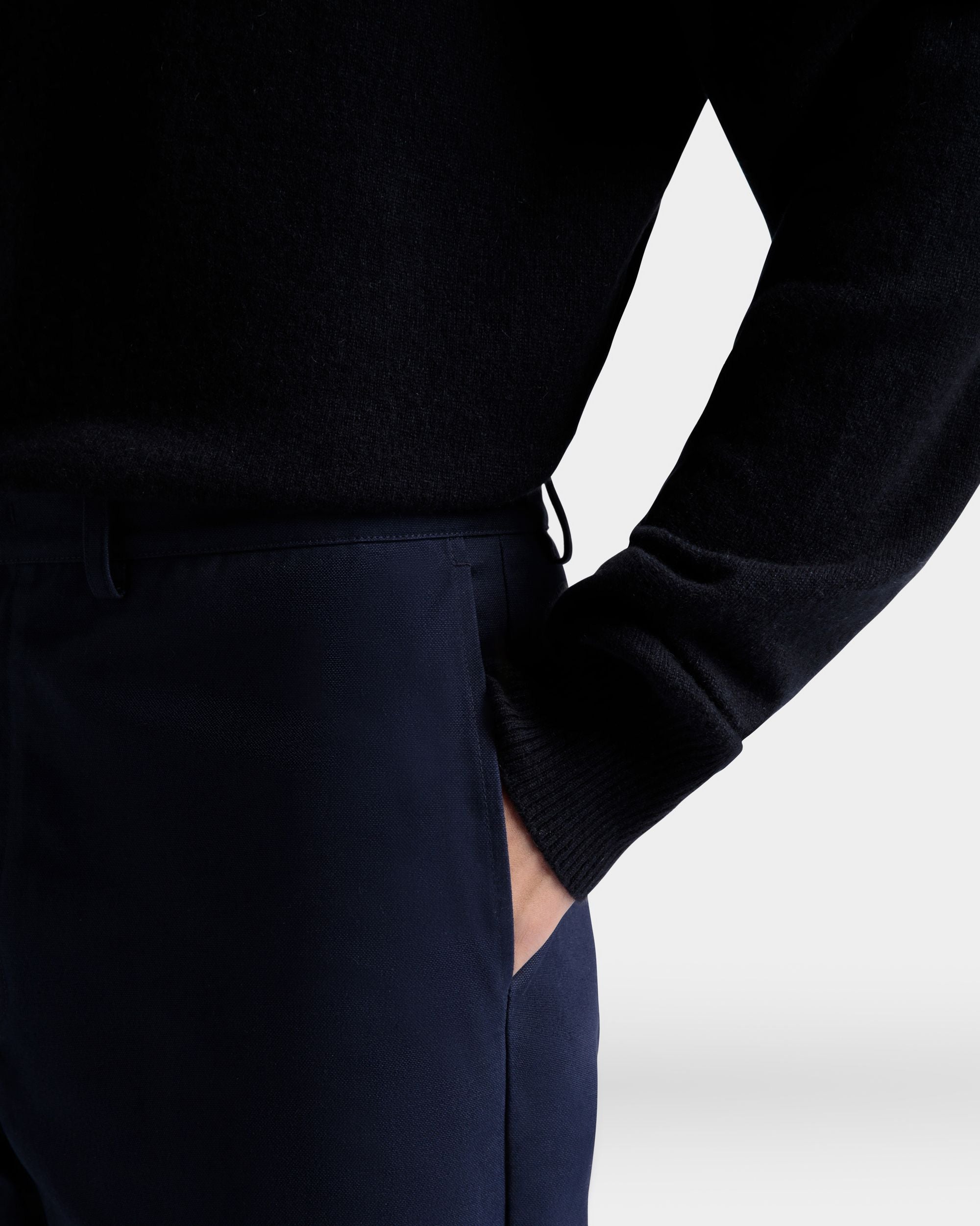 Pantalone In Cotone Blu Scuro - Uomo - Bally - 04