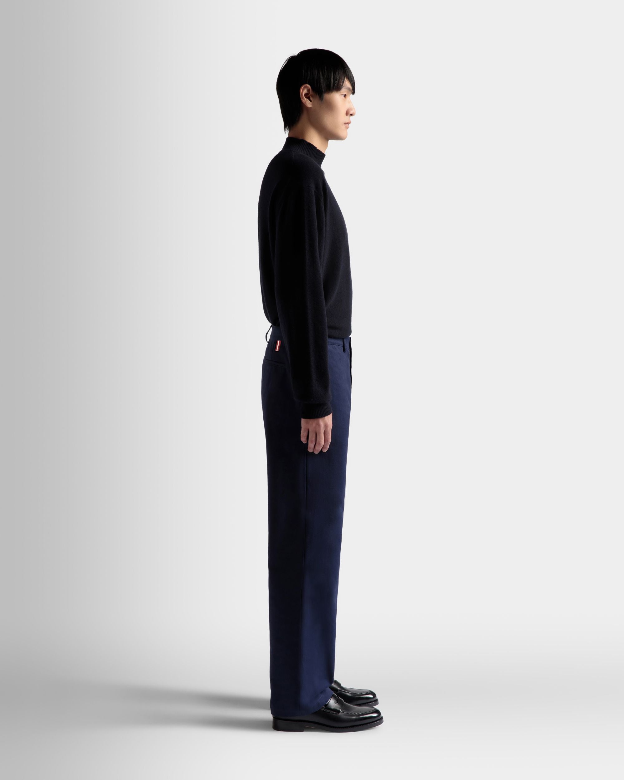 Pantalone In Cotone Blu Scuro - Uomo - Bally - 05