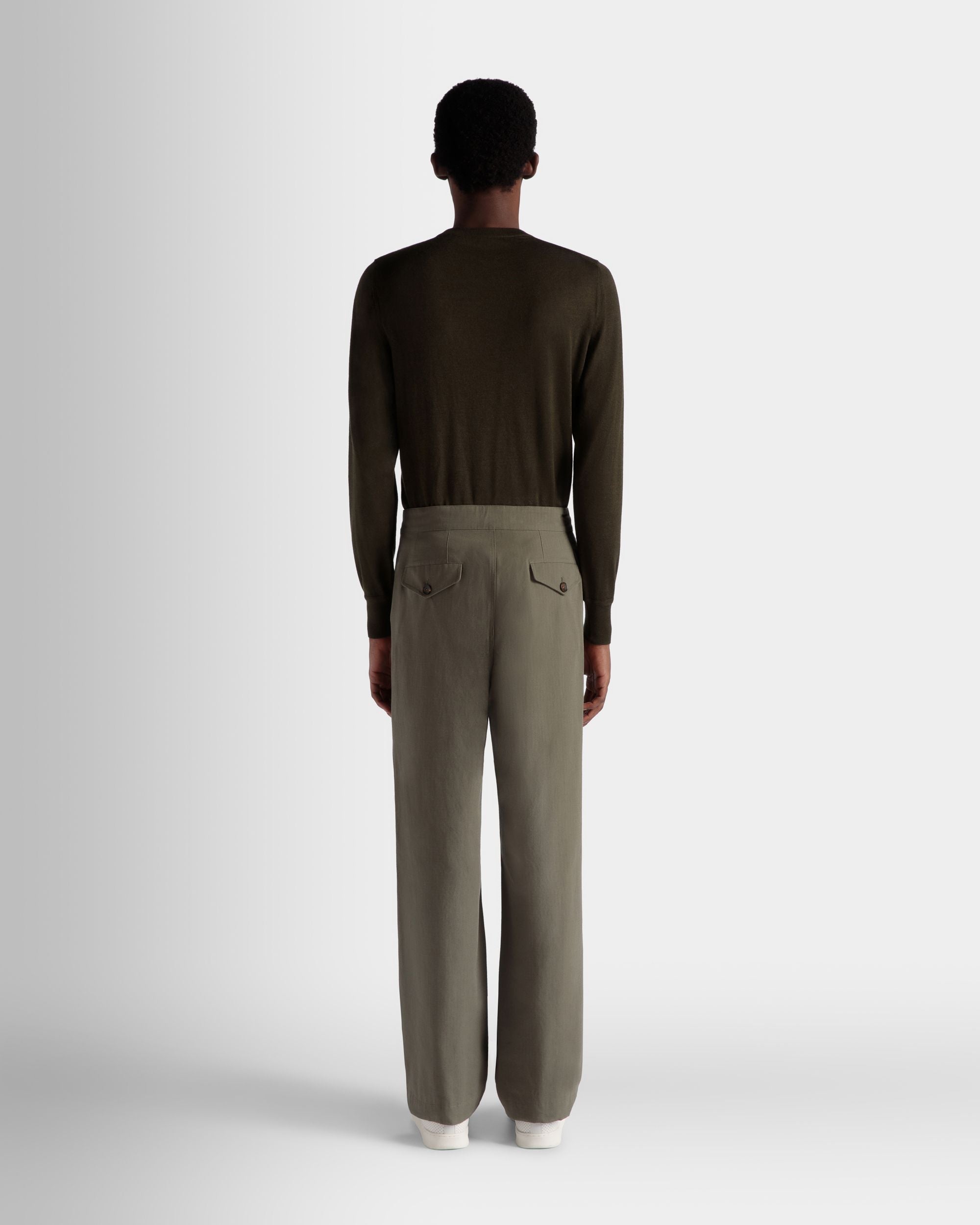 Pantalone Adrien Brody Travel Collection In Cotone Military Green - Uomo - Bally - 08