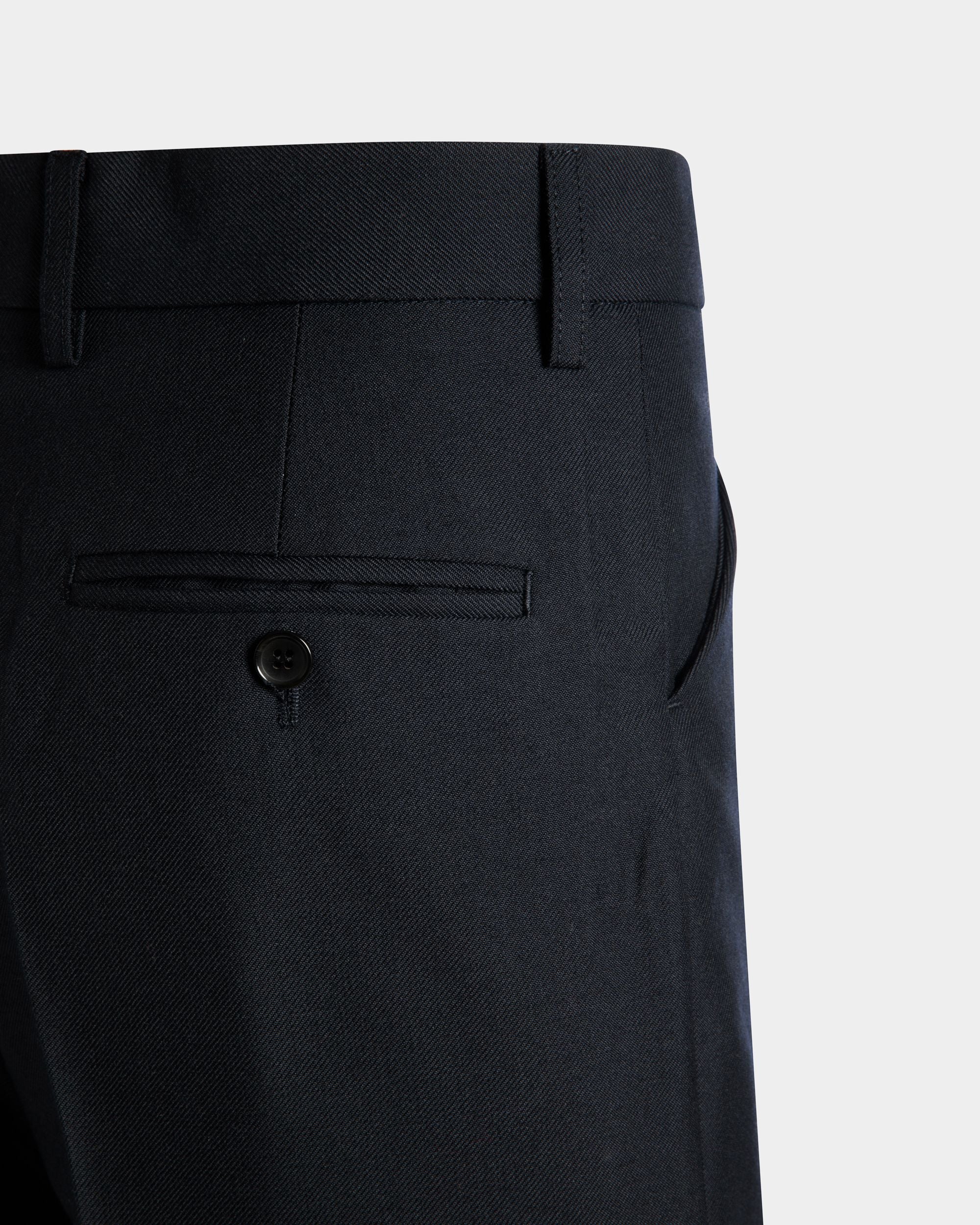 Pantalone Sartoriale In Misto Lana Navy Blue - Uomo - Bally - 04