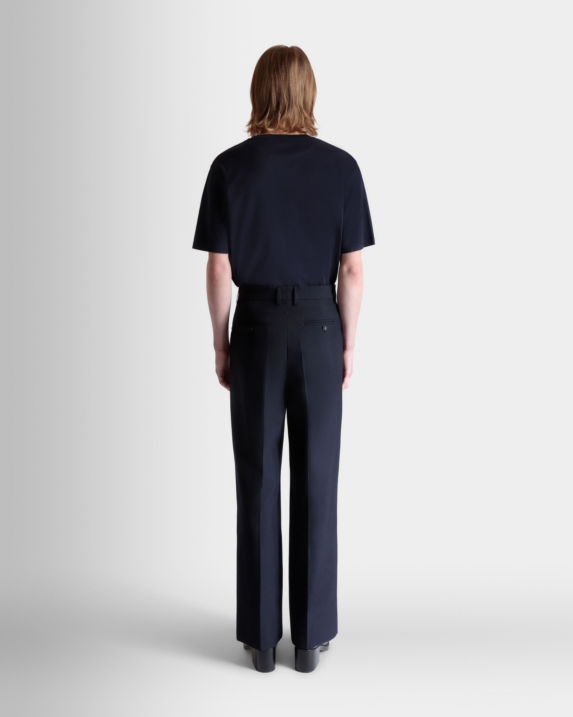 Pantalone Sartoriale In Misto Lana Navy Blue - Uomo - Bally - 06