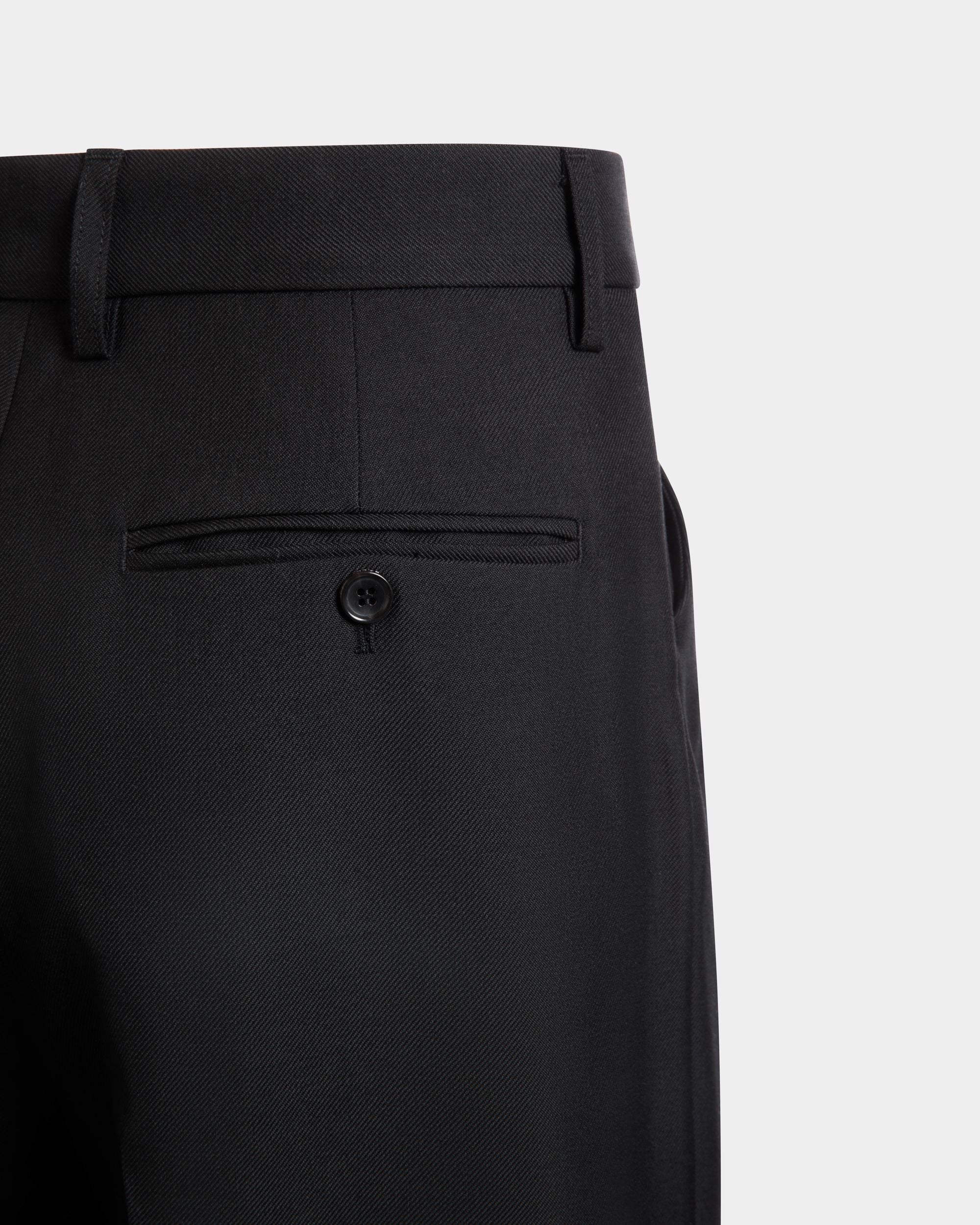Pantalone Sartoriale In Misto Lana Nero - Uomo - Bally - 02