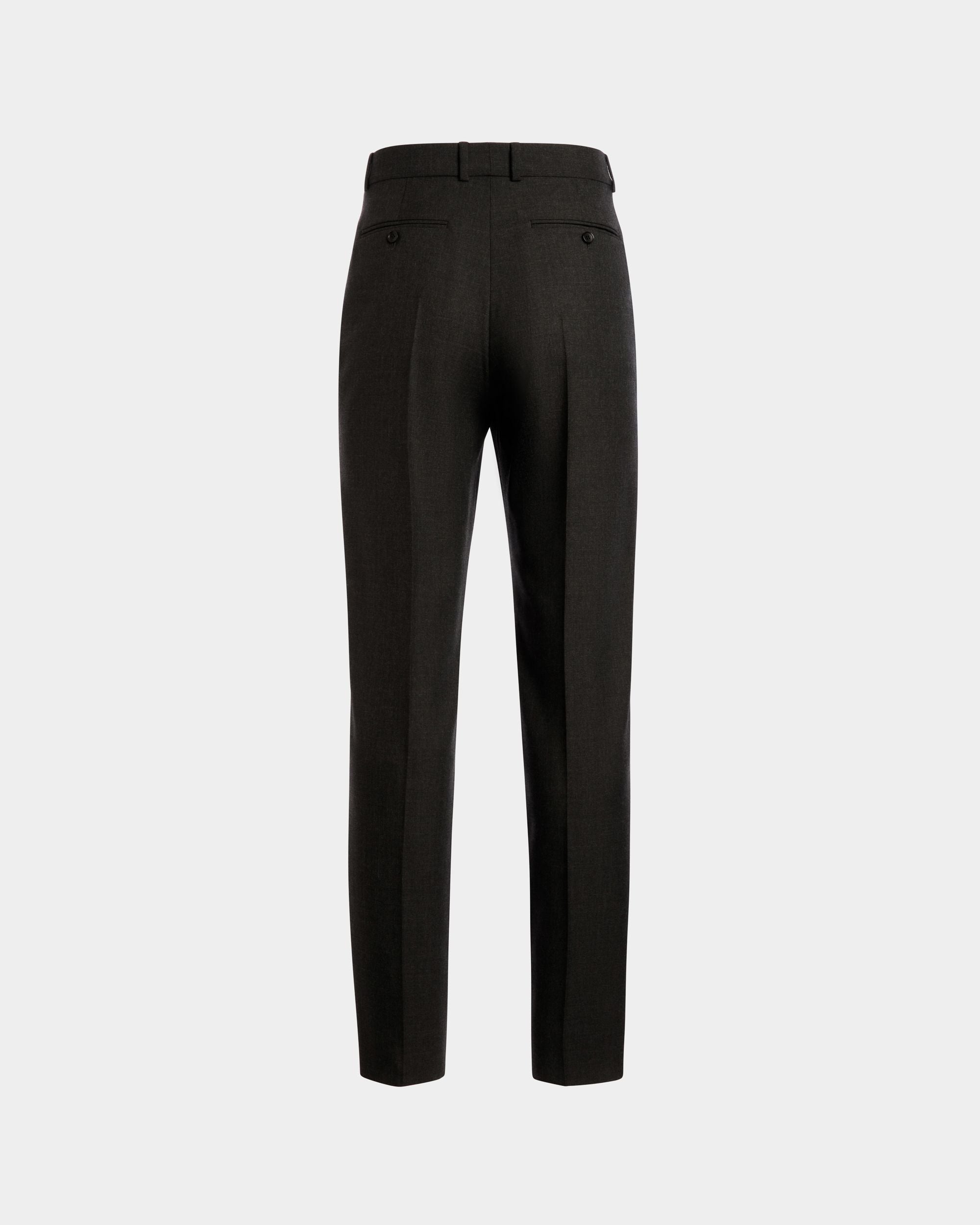 Pantalone Con Pince In Misto Lana Grigio Mélange - Uomo - Bally - 03