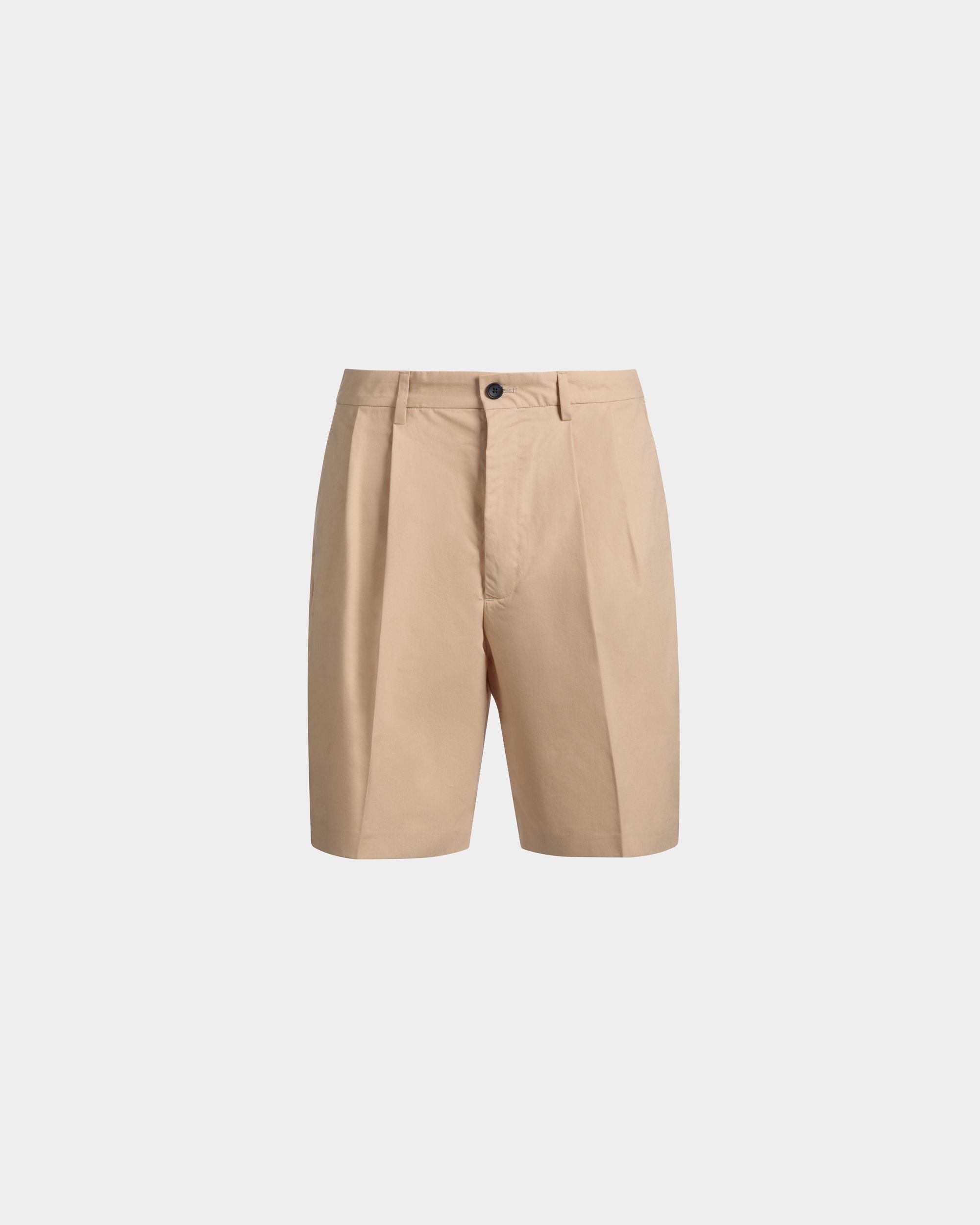 Bermuda Con Pince In Misto Cotone Cream - Uomo - Bally - 01