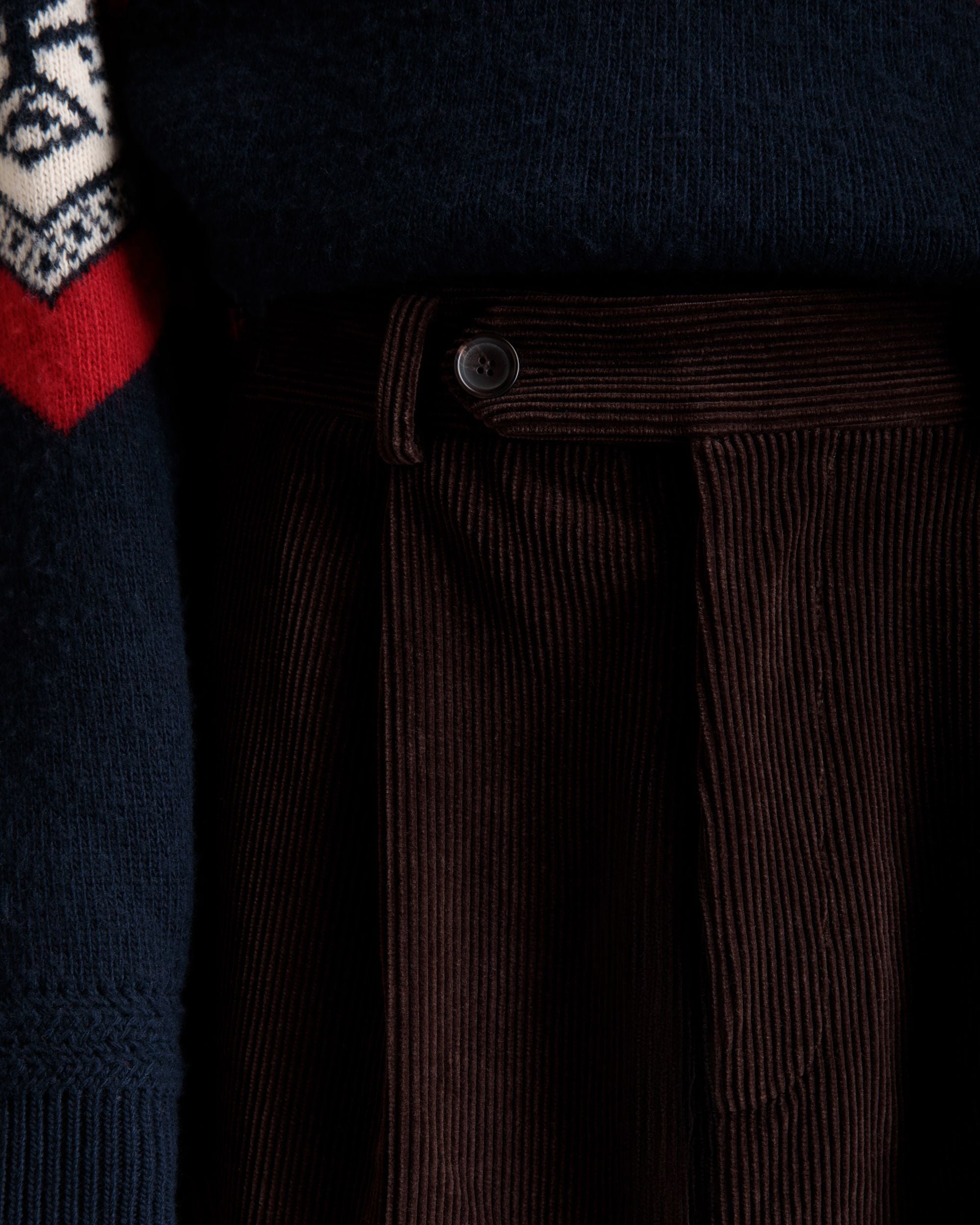 Pantalone Con Pince Winter Capsule In Corduroy Di Cotone Color Ebano - Uomo - Bally - 03