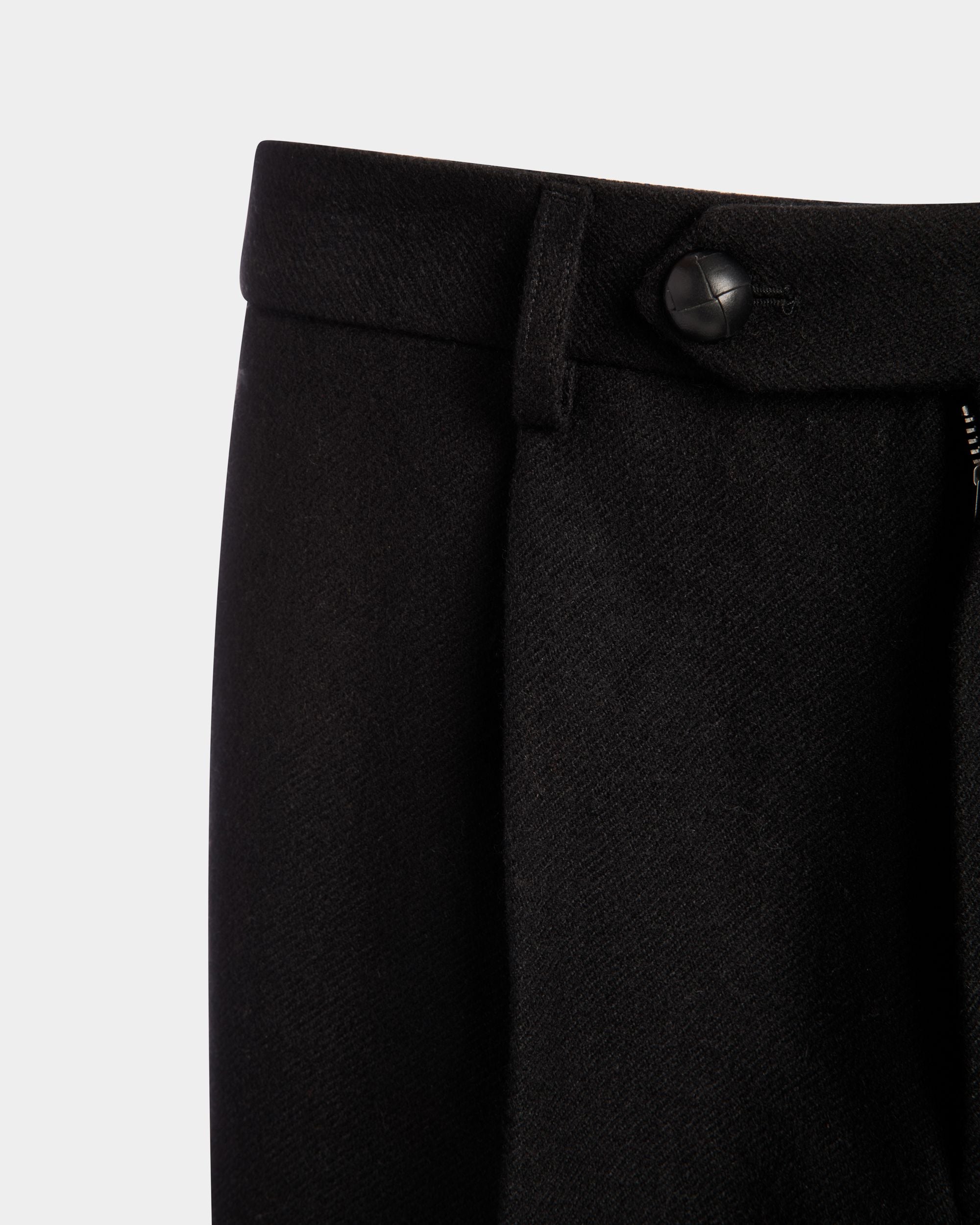 Pantalone Con Pince Winter Capsule In Misto Lana Nero - Uomo - Bally - 02