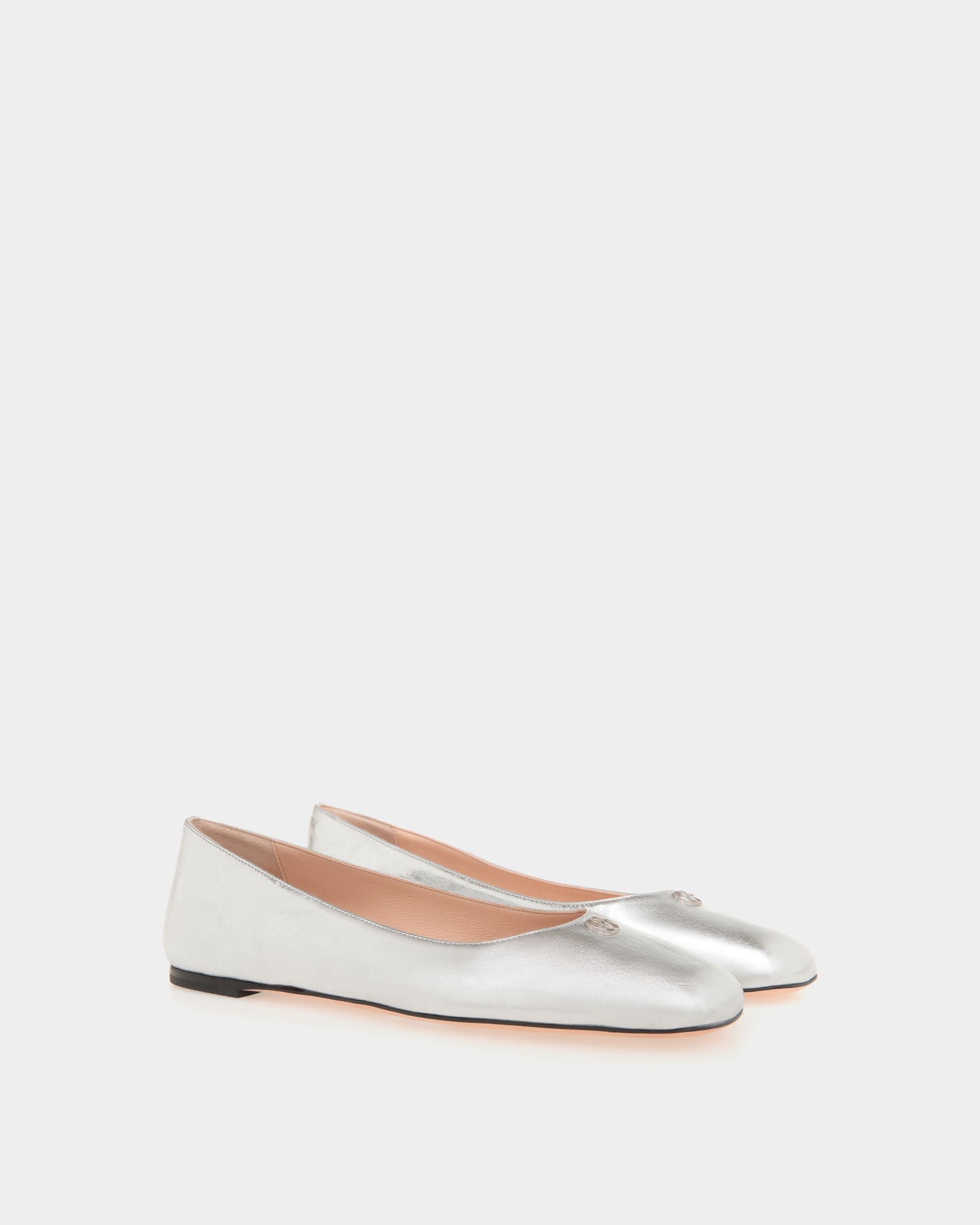 Ballerina Ballyrina In Pelle Metallizzata Color Argento - Donna - Bally - 02