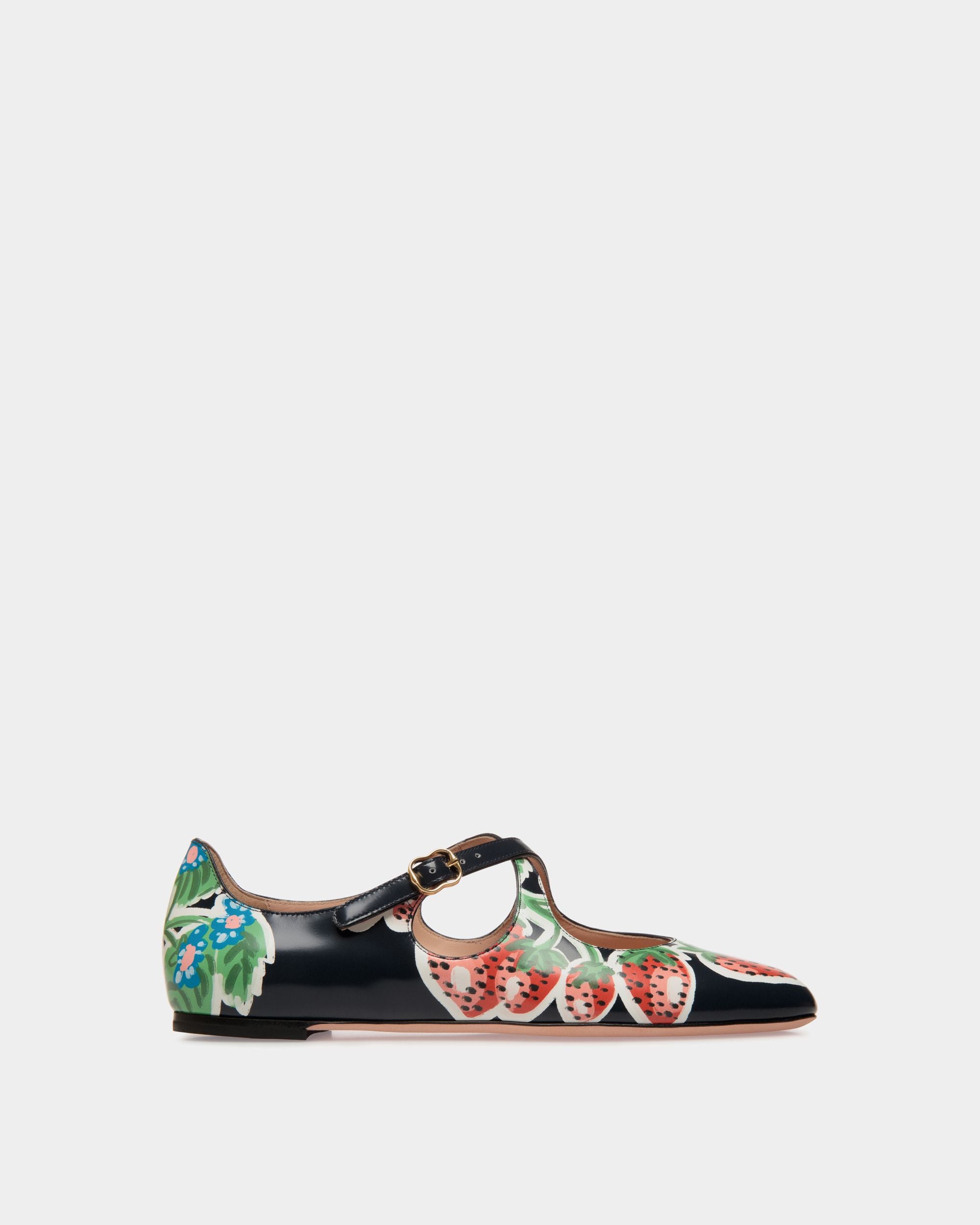 Ballerina Ballyrina In Pelle Spazzolata Con Stampa Strawberry - Donna - Bally - 01