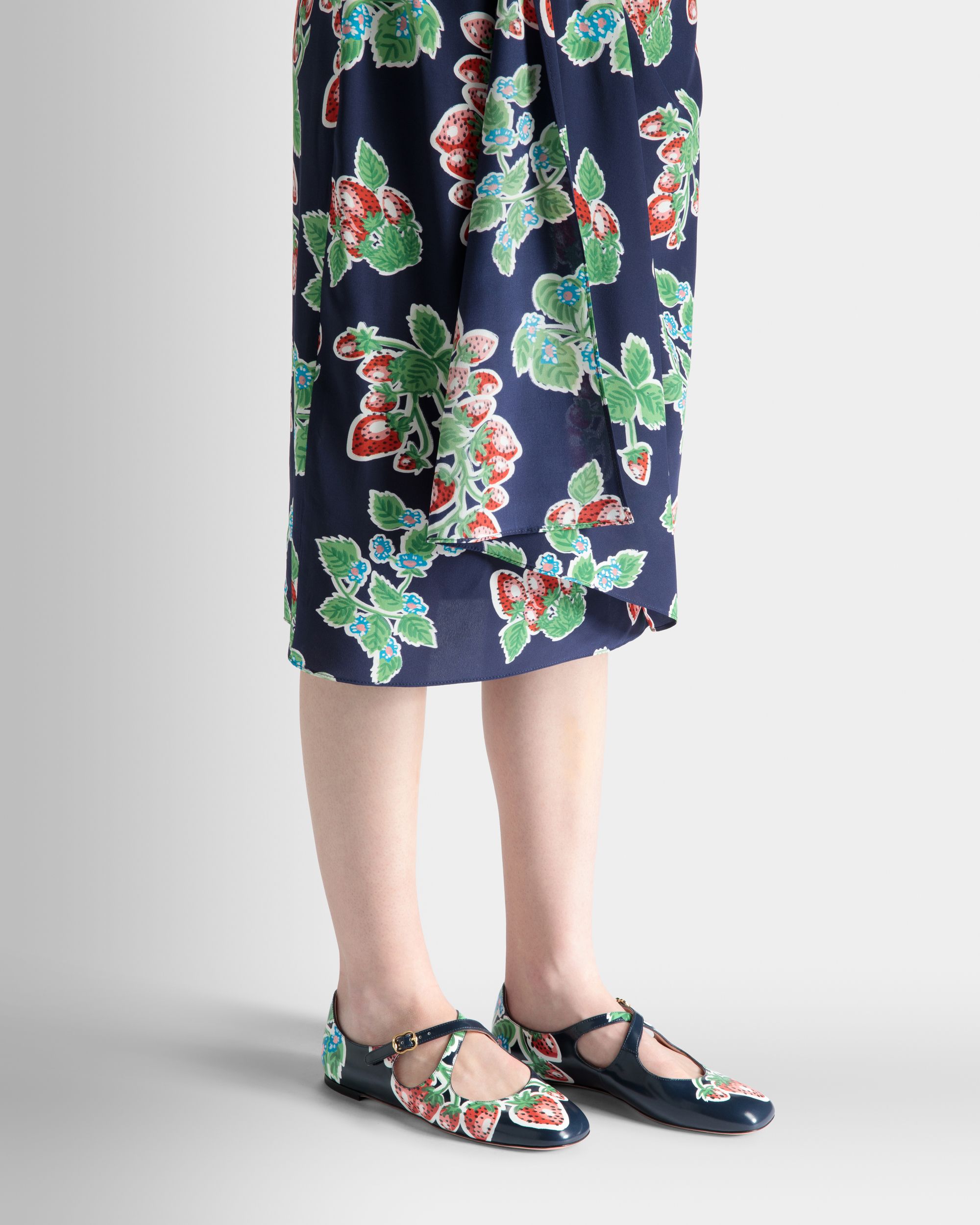 Ballerina Ballyrina In Pelle Spazzolata Con Stampa Strawberry - Donna - Bally - 02