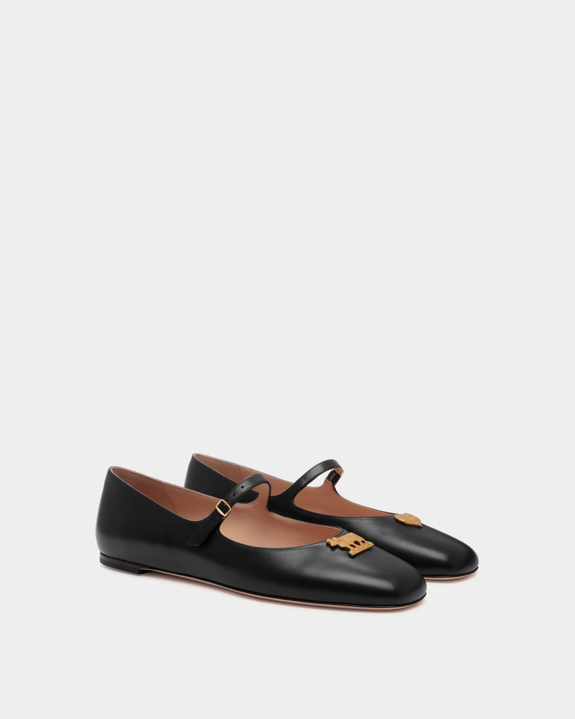 Ballerina Mary Jane Ballyrina In Pelle Nera - Donna - Bally - 03