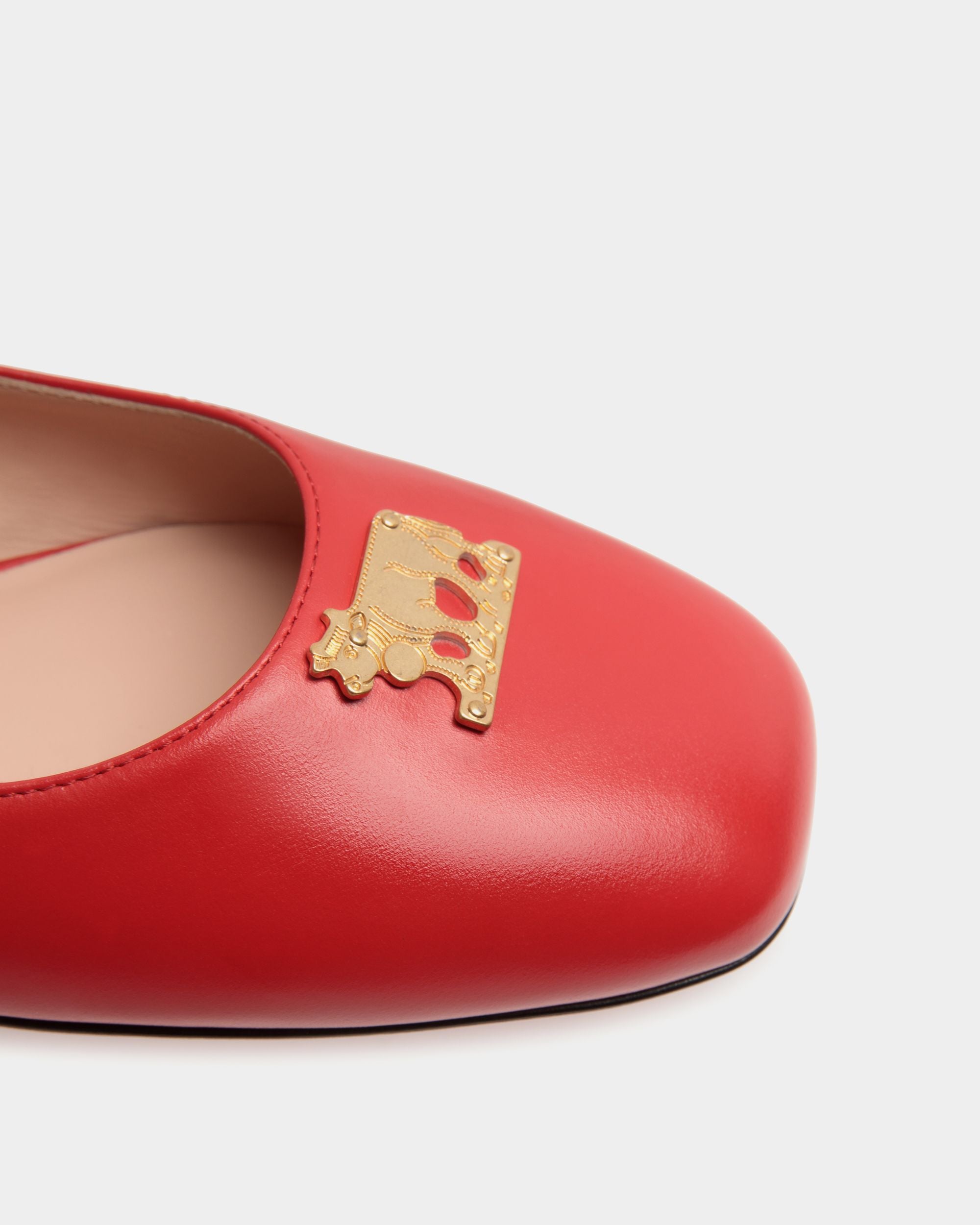 Ballerina Mary Jane Ballyrina In Pelle Rossa - Donna - Bally - 05