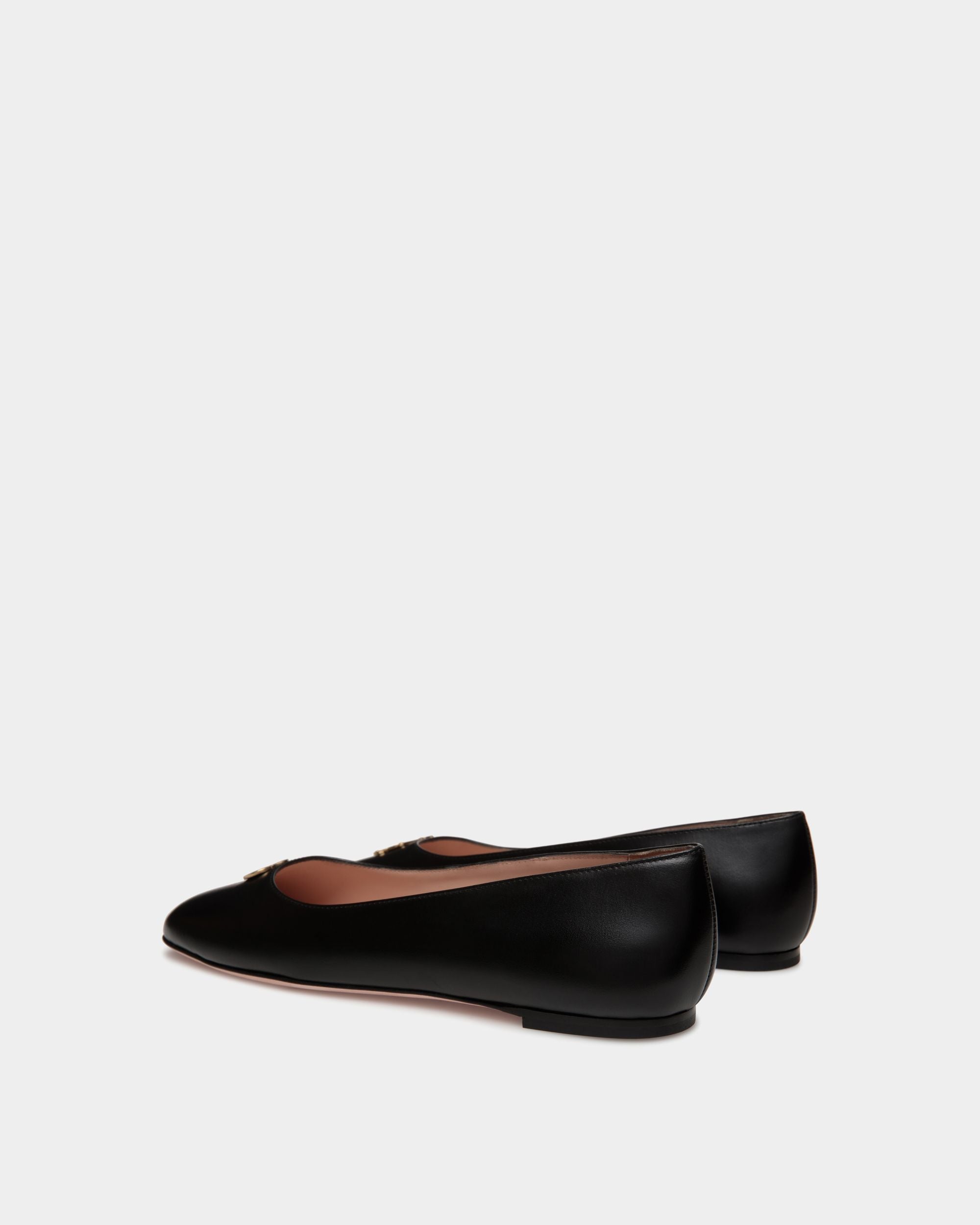 Ballyrina Flat In Black Leather - Donna - Bally - 03