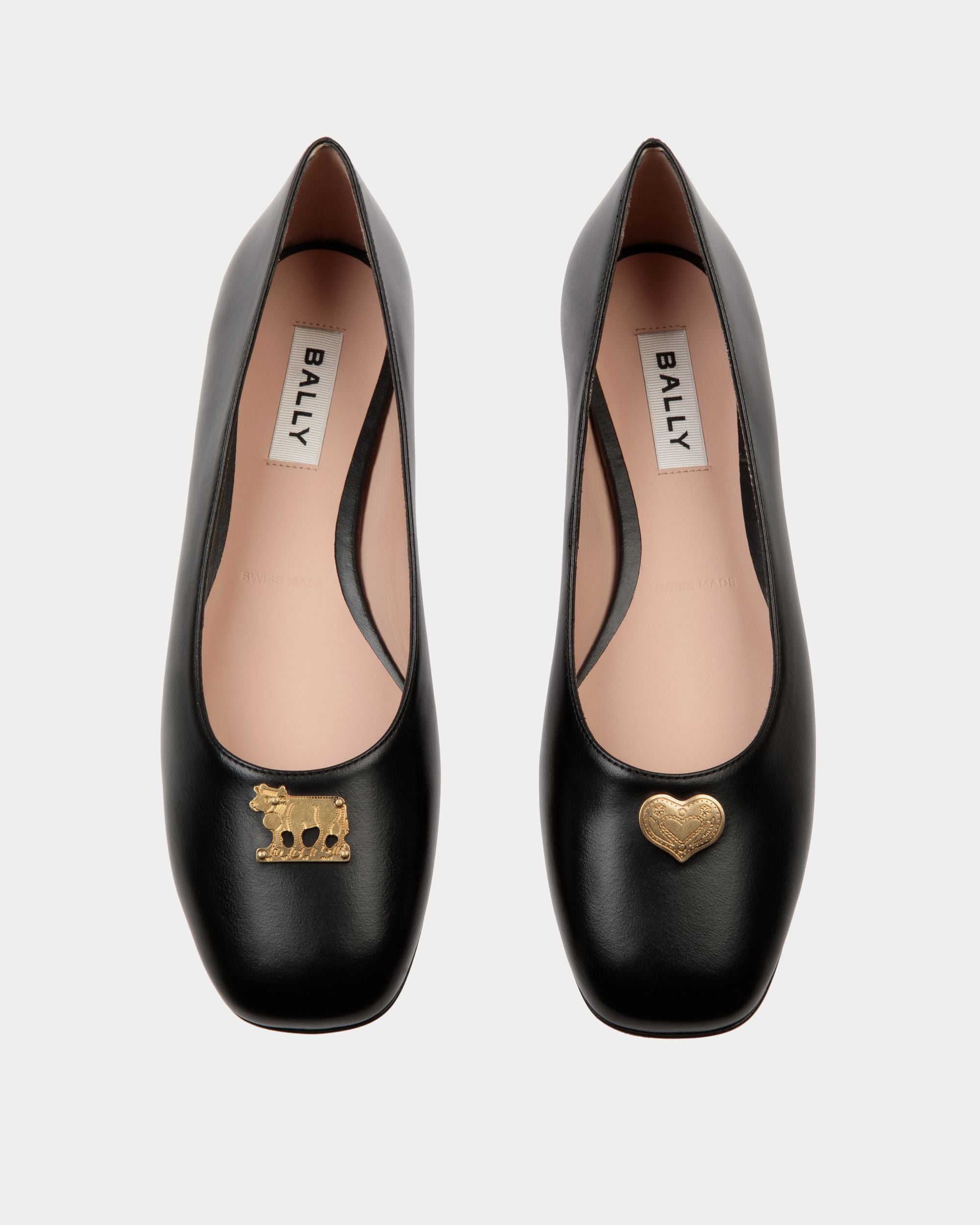 Ballyrina Flat In Black Leather - Donna - Bally - 04