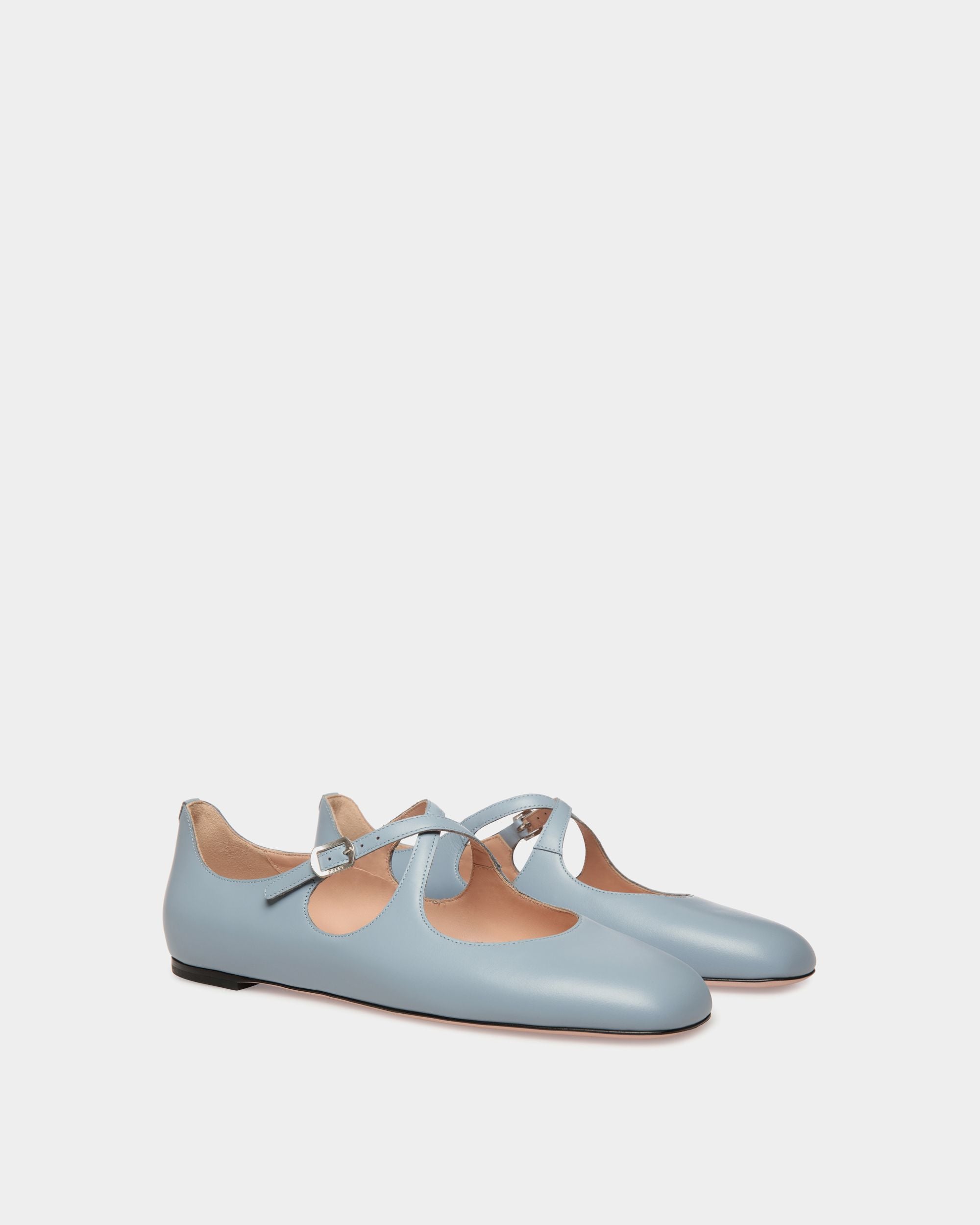 Ballerina Ballyrina In Pelle Light Blue - Donna - Bally - 03