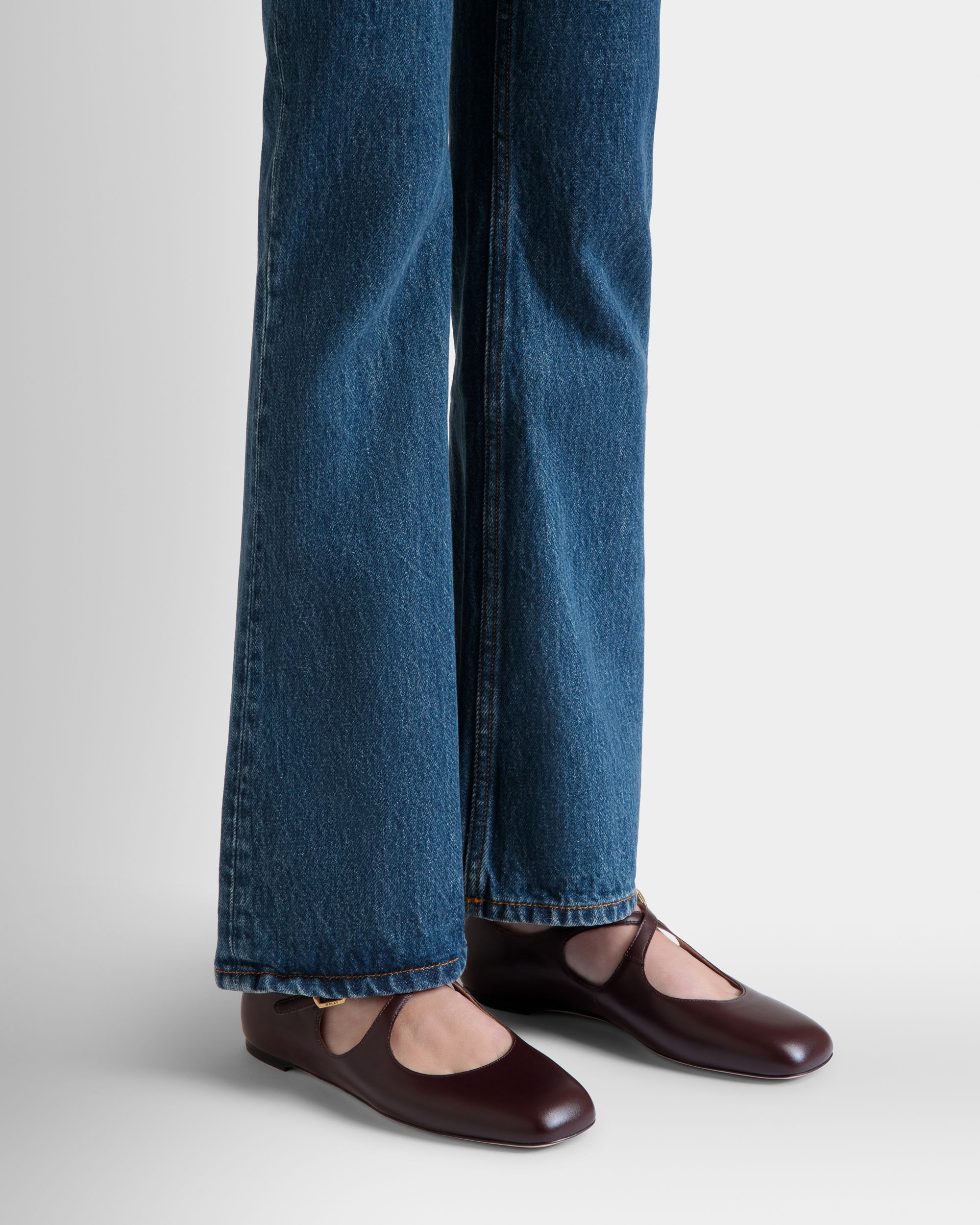 Ballerina Ballyrina In Pelle Bordeaux Scuro - Donna - Bally - 02