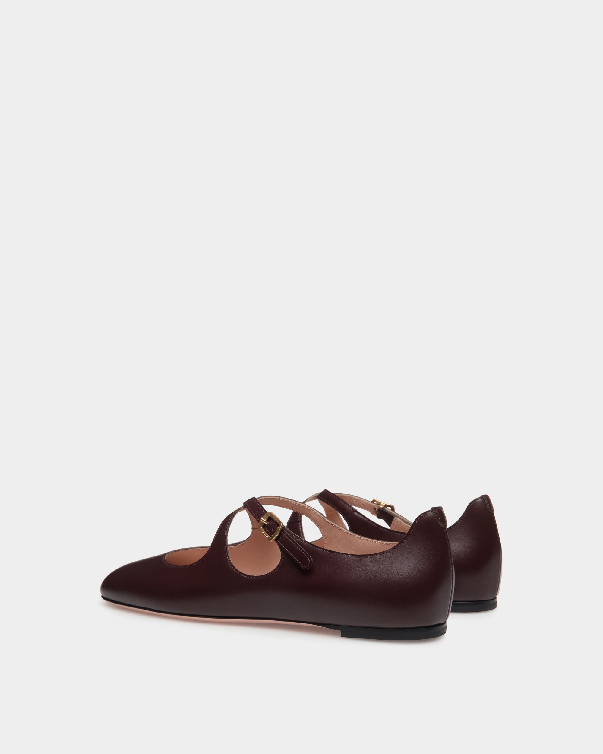 Ballerina Ballyrina In Pelle Bordeaux Scuro - Donna - Bally - 04